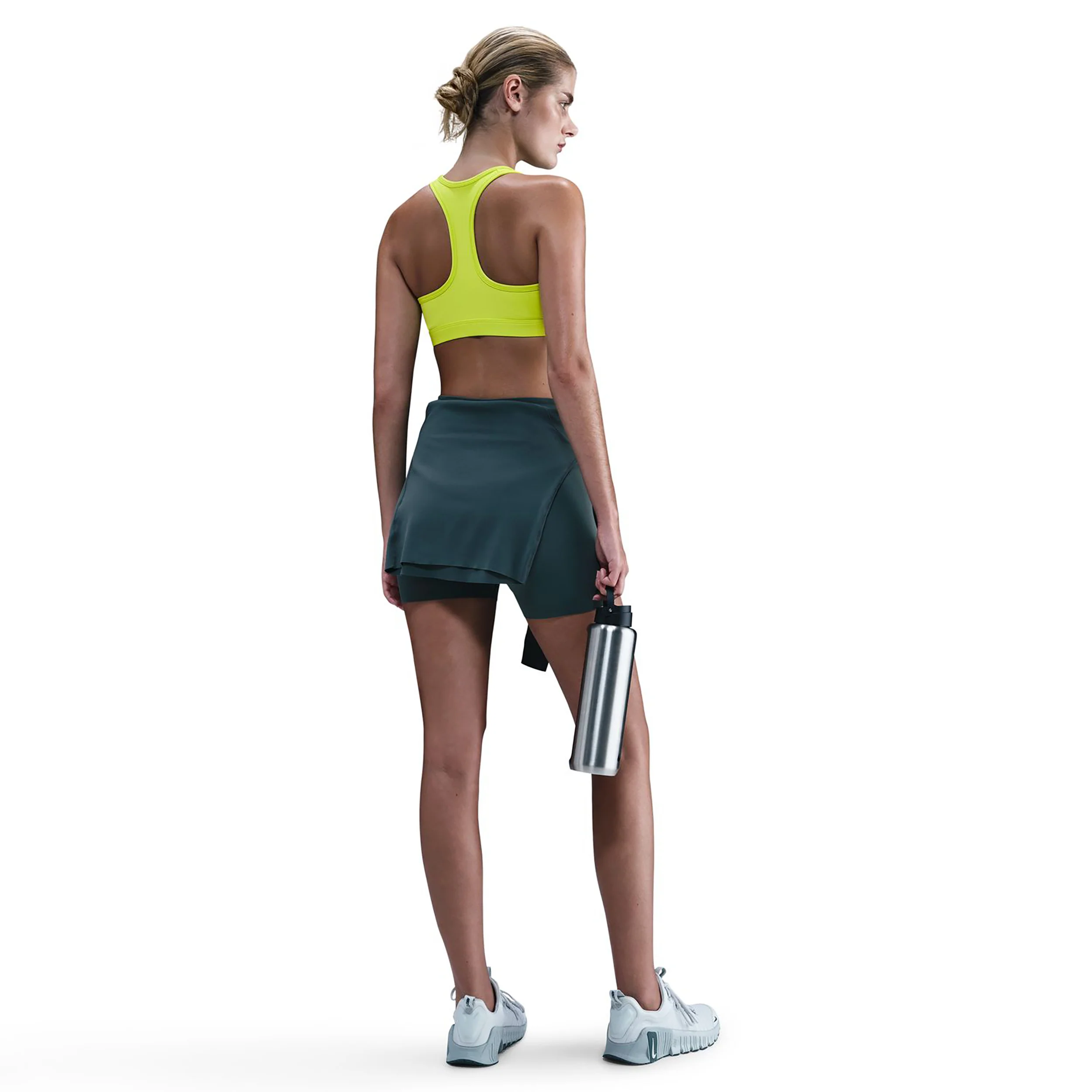 Swoosh Medium Sport-BH Damen - limette, weiß - Image 2