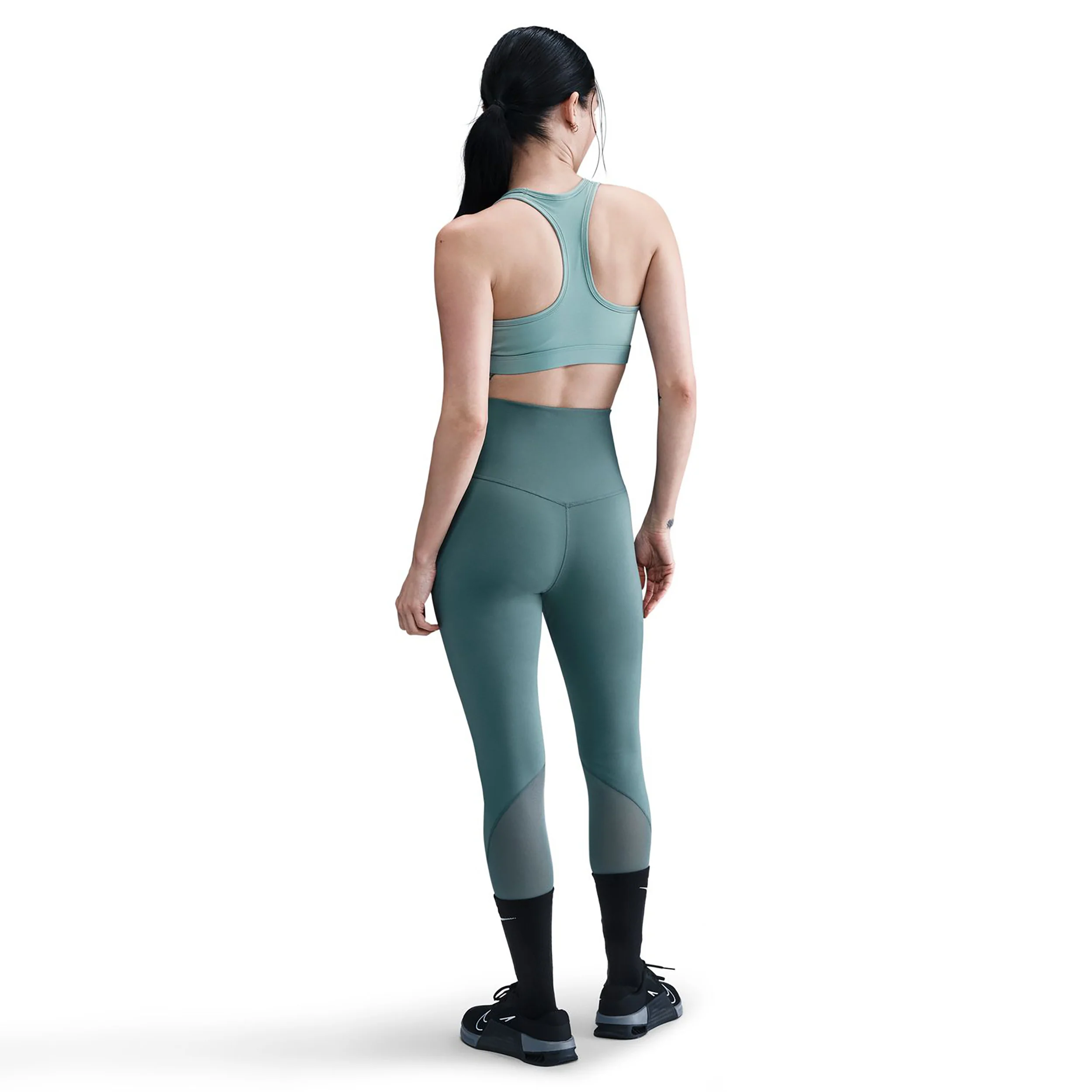 Swoosh Medium Support Sport-BH Damen-Salbei - Image 3