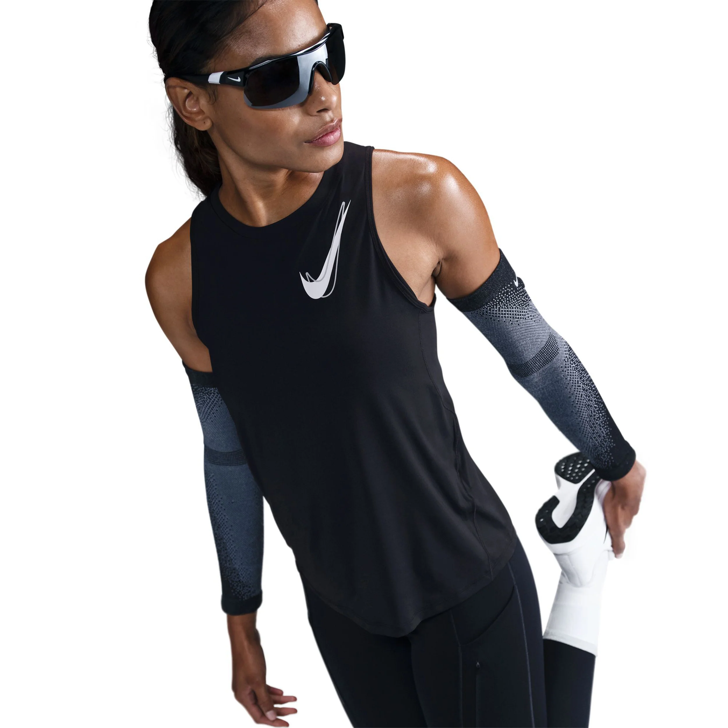 Swoosh Tank-Top Damen-Schwarz - Image 3