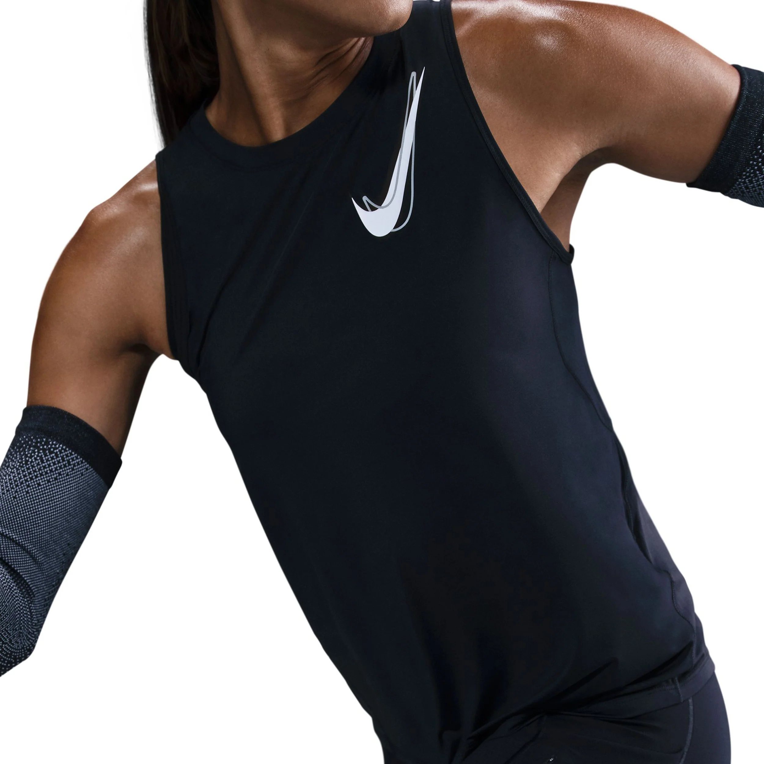 Swoosh Tank-Top Damen-Schwarz - Image 5