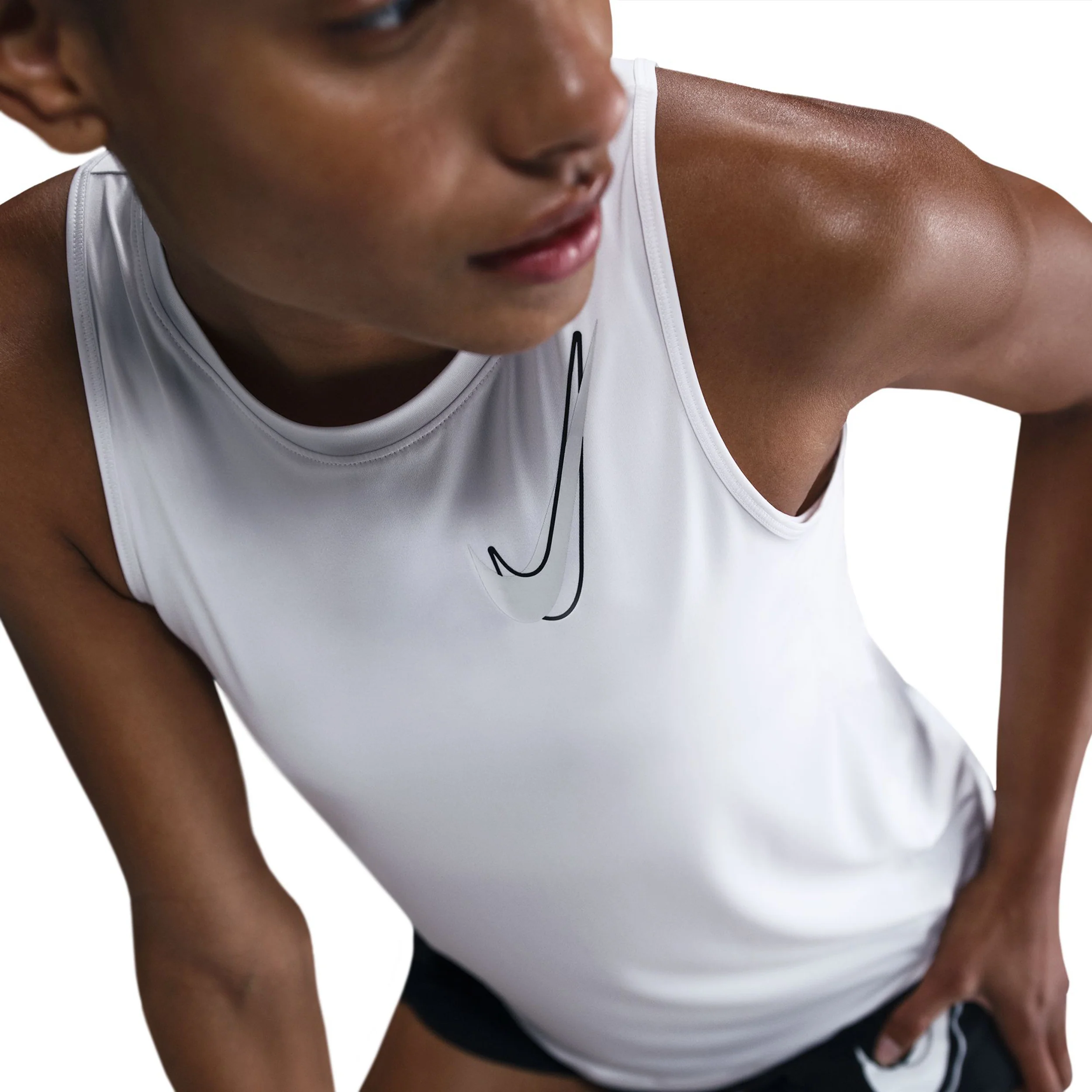 Swoosh Tank-Top Damen-Weiß - Image 8