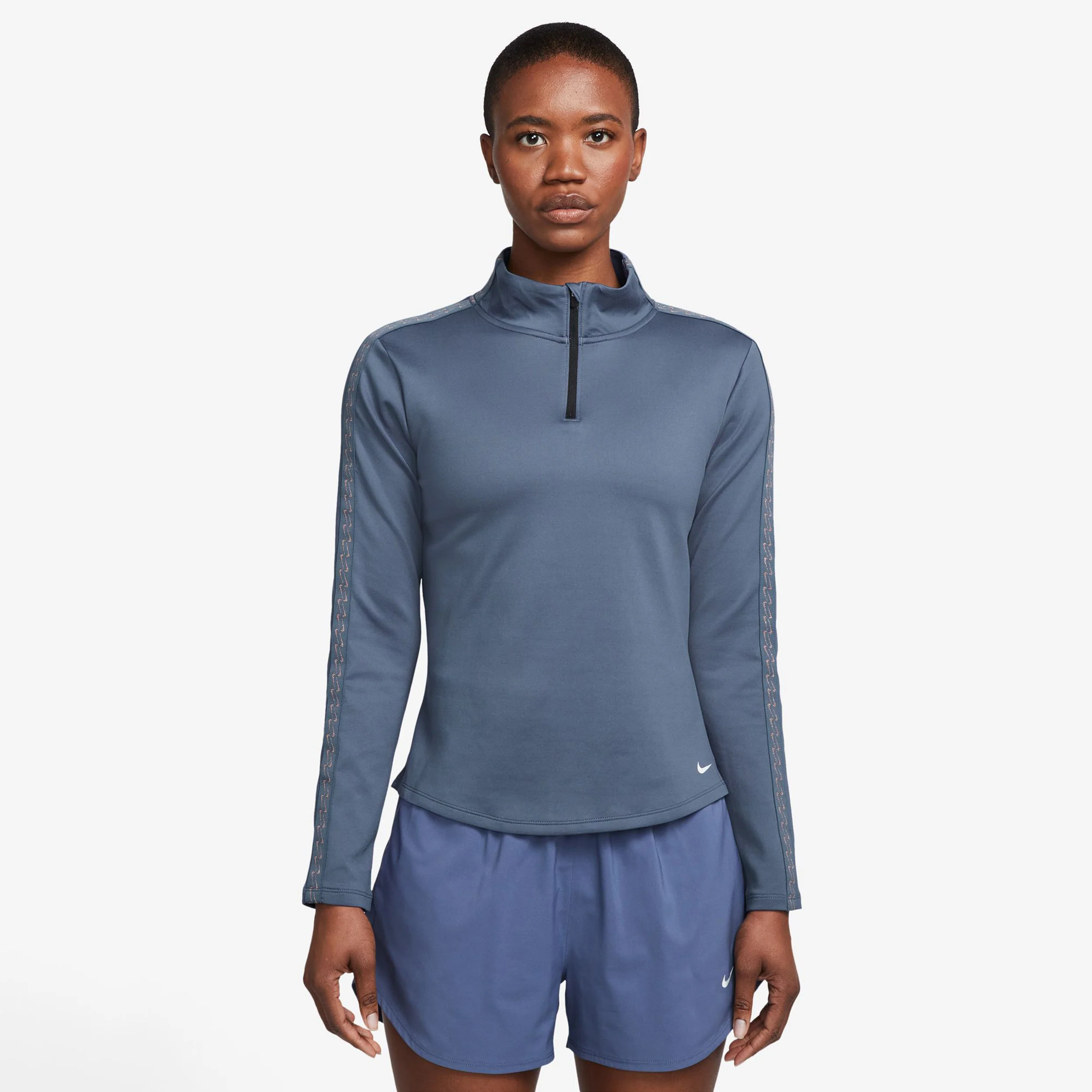 Therma-FIT One Half-Zip Laufshirt Damen-Blau,Weiß - Image 5