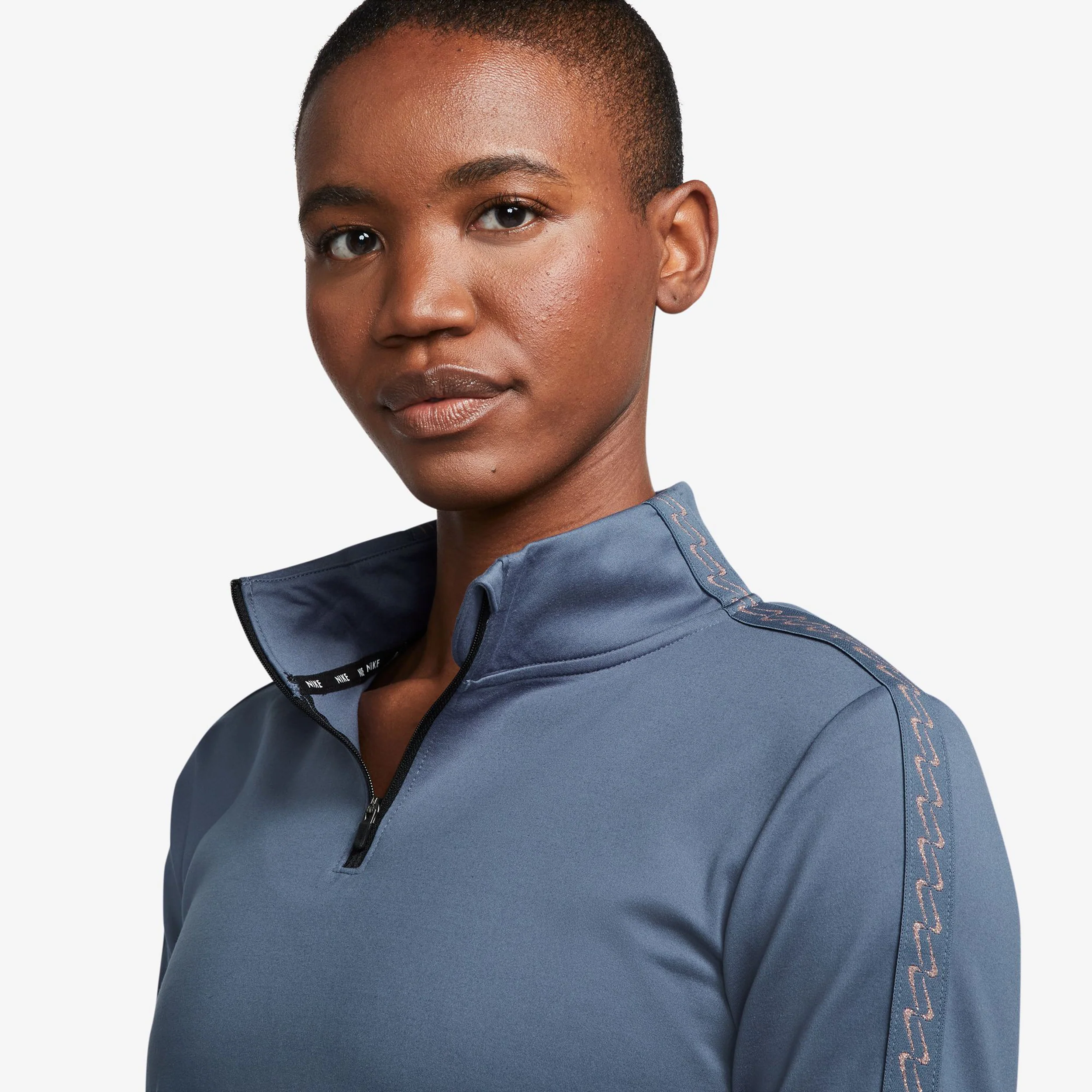 Therma-FIT One Half-Zip Laufshirt Damen-Blau,Weiß - Image 7