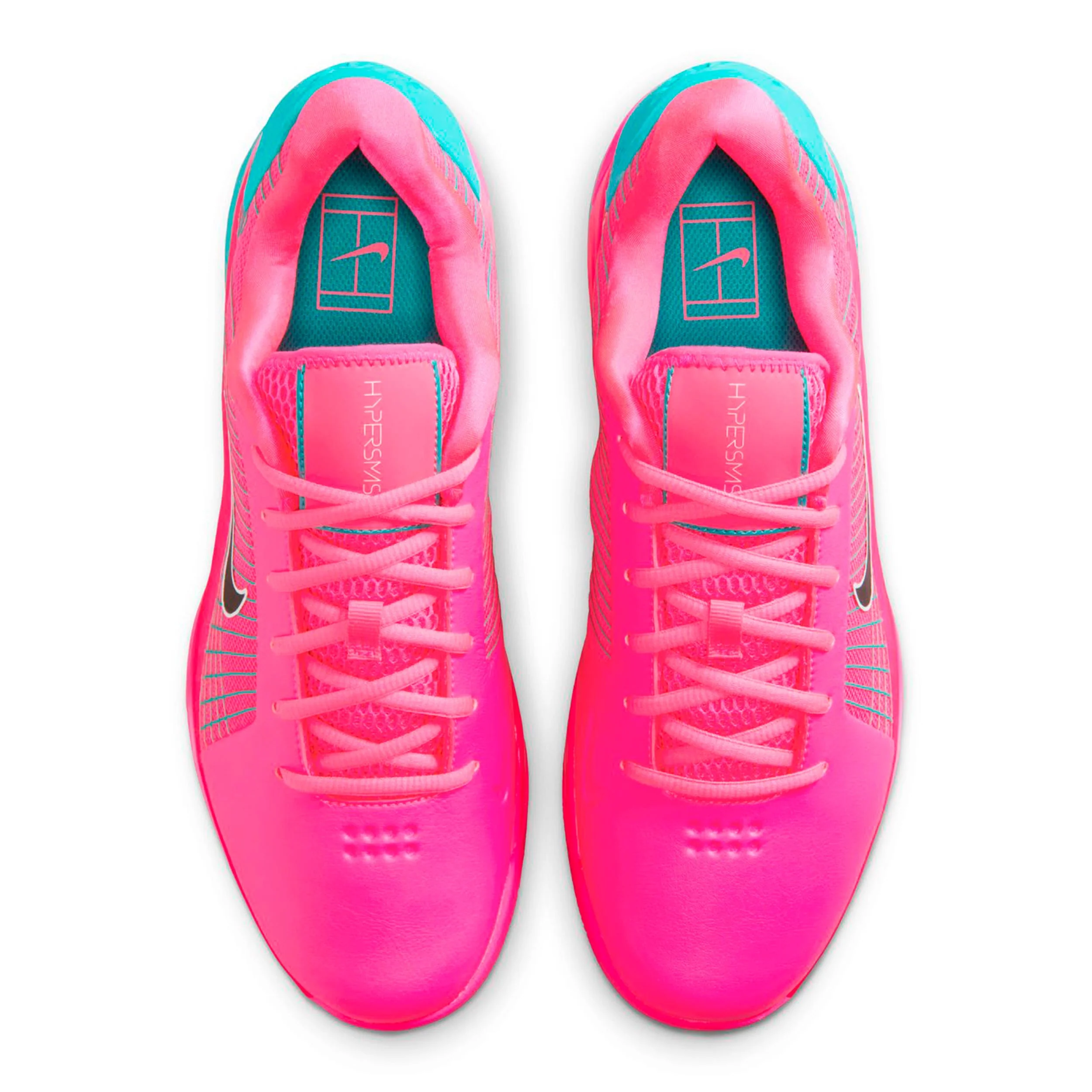 Vapor 12 Hypersmash Allcourtschuh Herren-neonpink, türkis - Image 3
