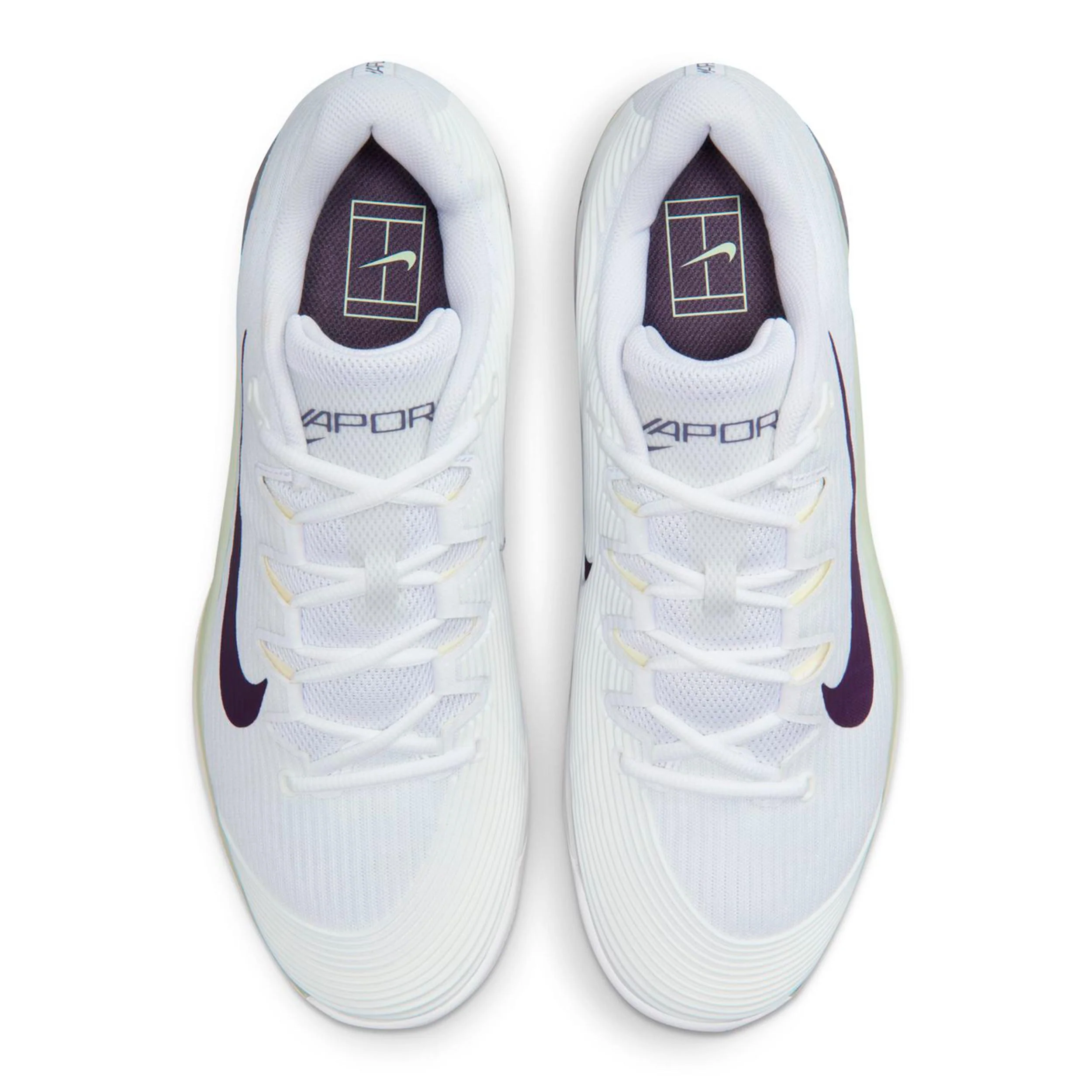 Zoom Vapor 12 Allcourtschuh Herren-weiß, hellgrün - Image 3