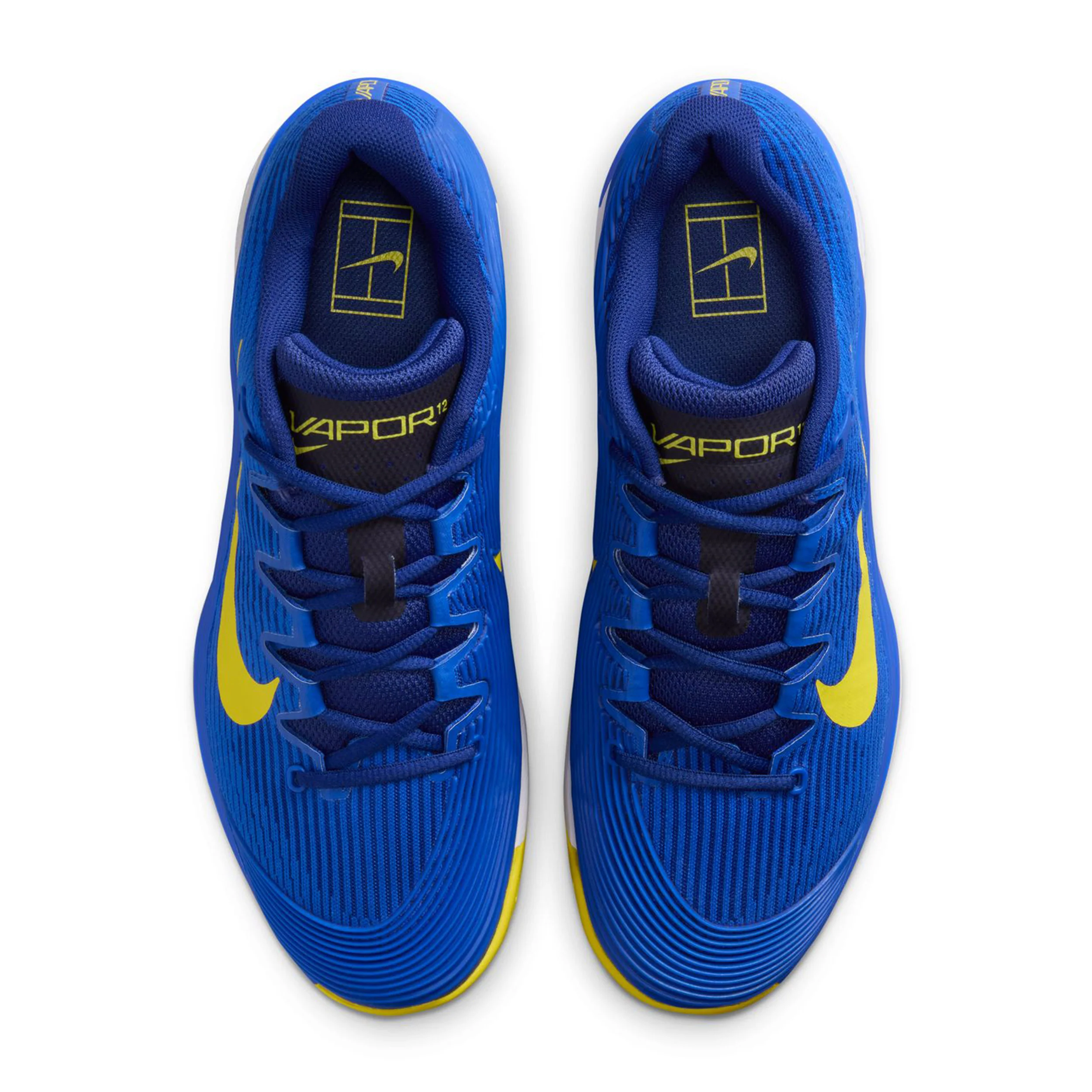 Zoom Vapor 12 Sandplatzschuh Herren-blau, gelb - Image 3