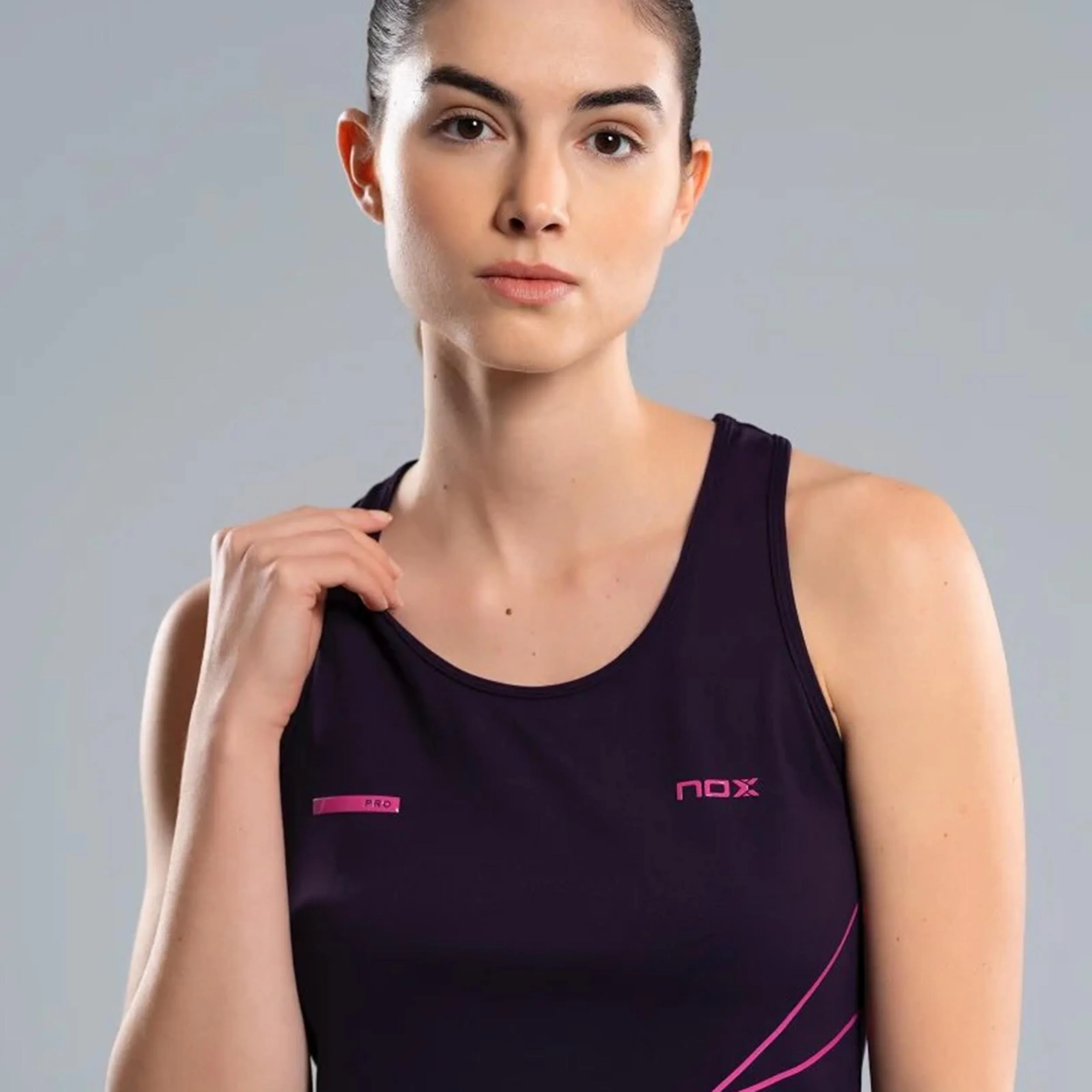 Pro Tank-Top Damen-schwarz,pink - Image 3
