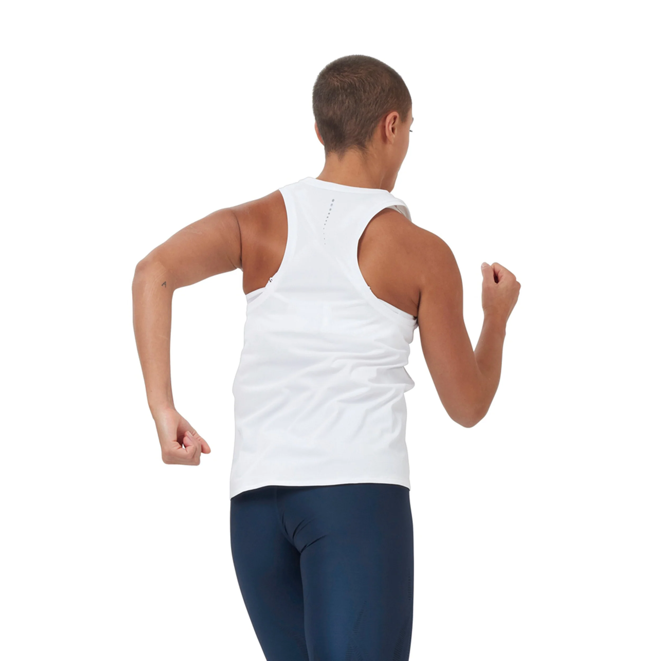 Crew Neck Chill-Tech Laufshirt Damen-Weiß - Image 4