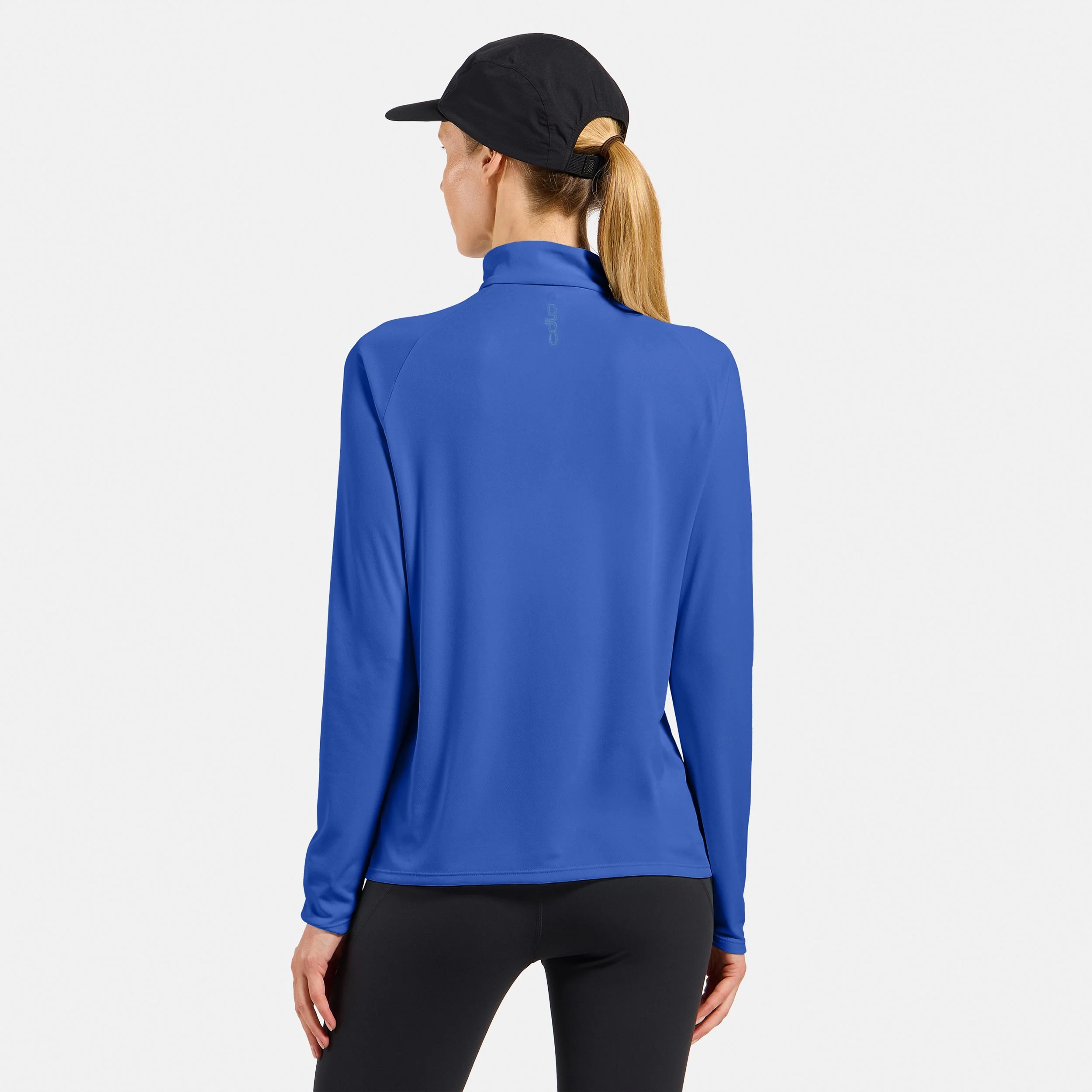 Essential 1/2 Zip Laufshirt Damen-blau - Image 4