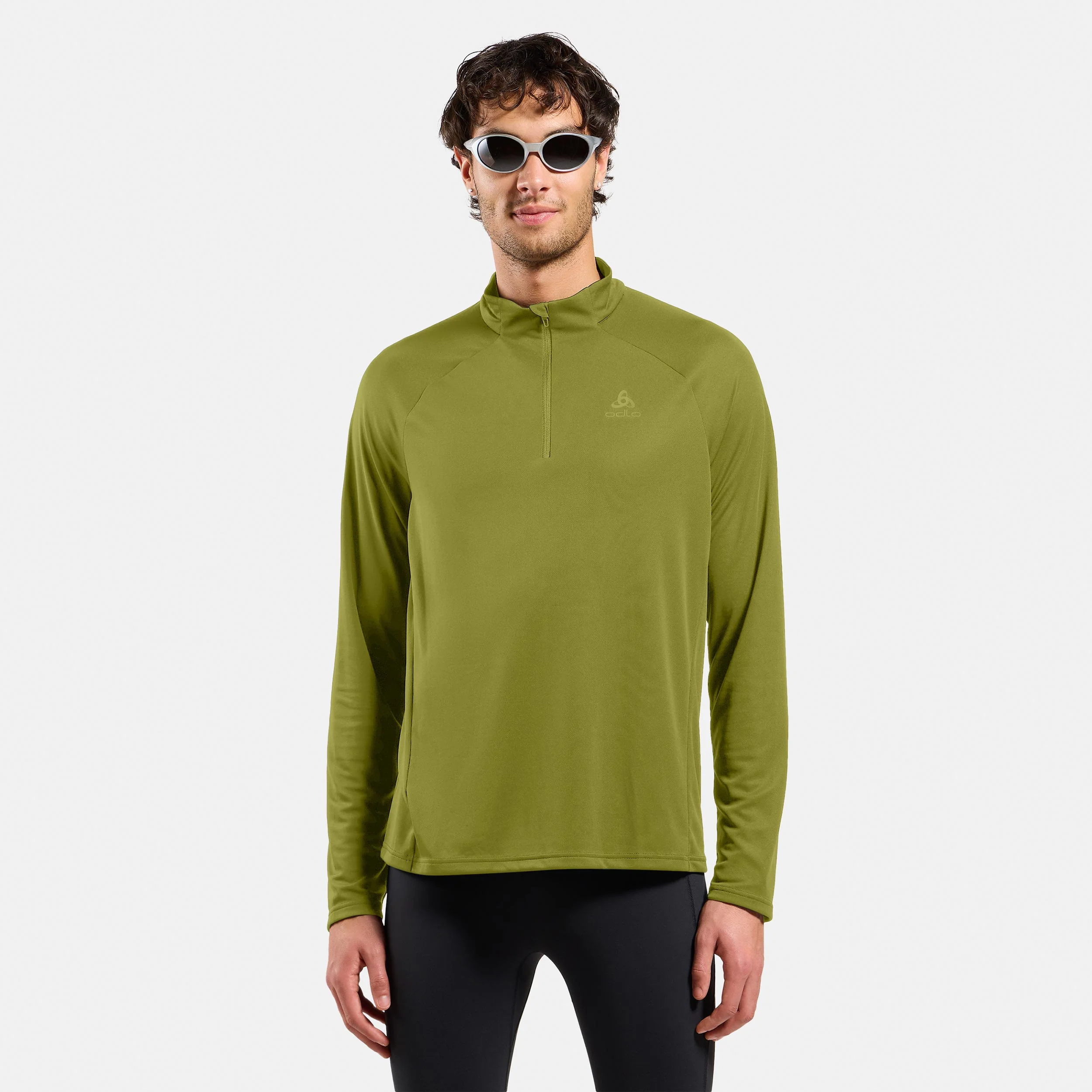 Essential 1/2 Zip Laufshirt Herren-grün - Image 3
