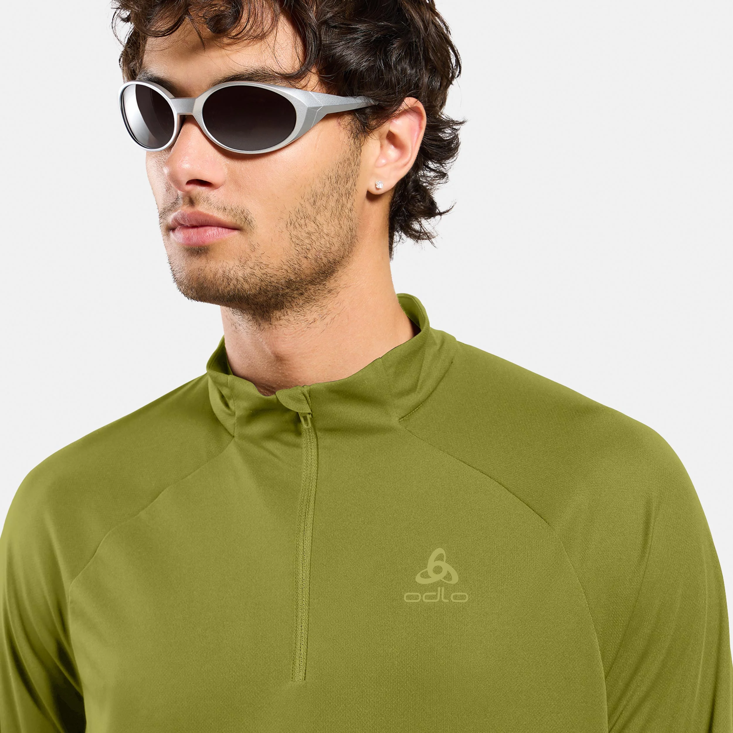Essential 1/2 Zip Laufshirt Herren-grün - Image 5