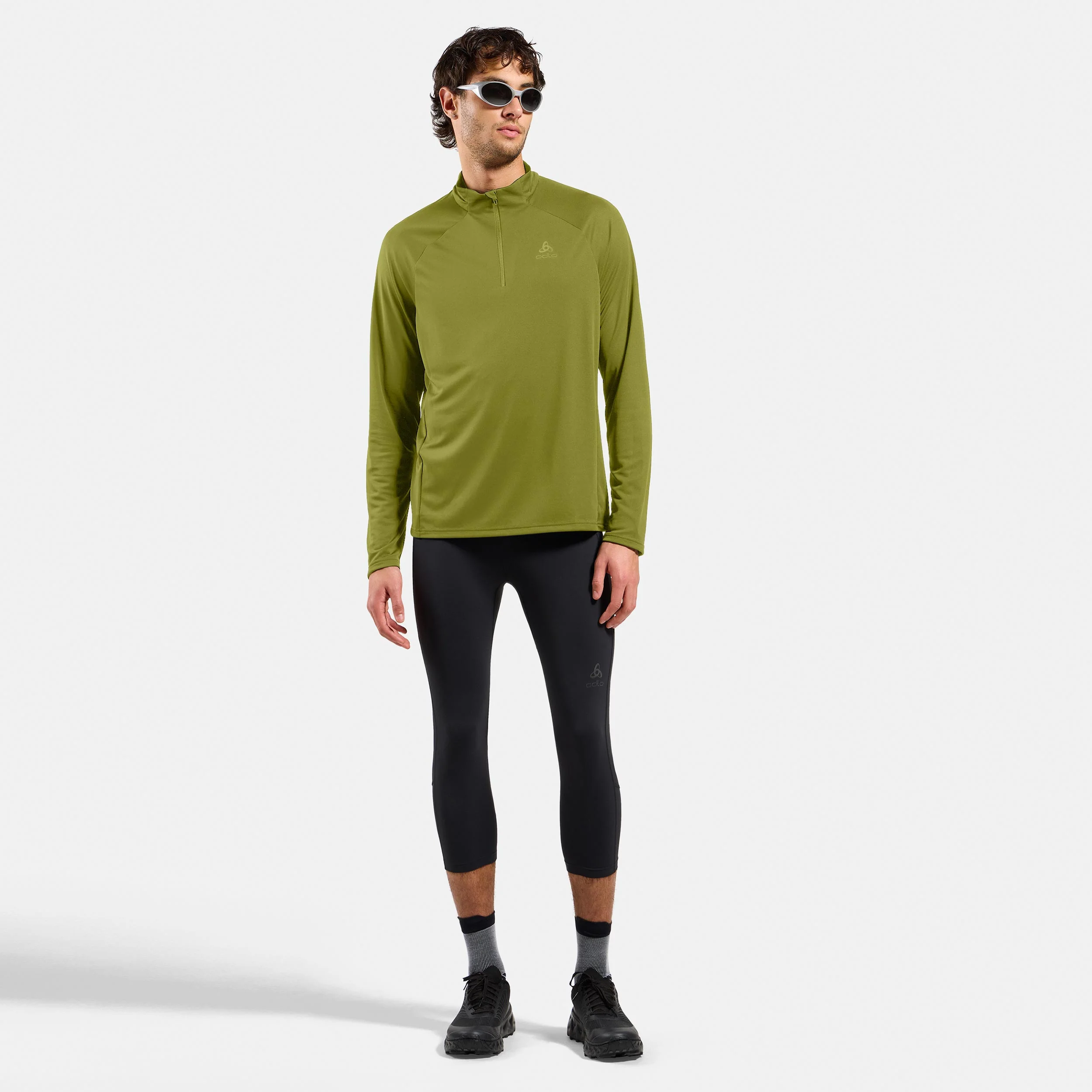 Essential 1/2 Zip Laufshirt Herren-grün - Image 6