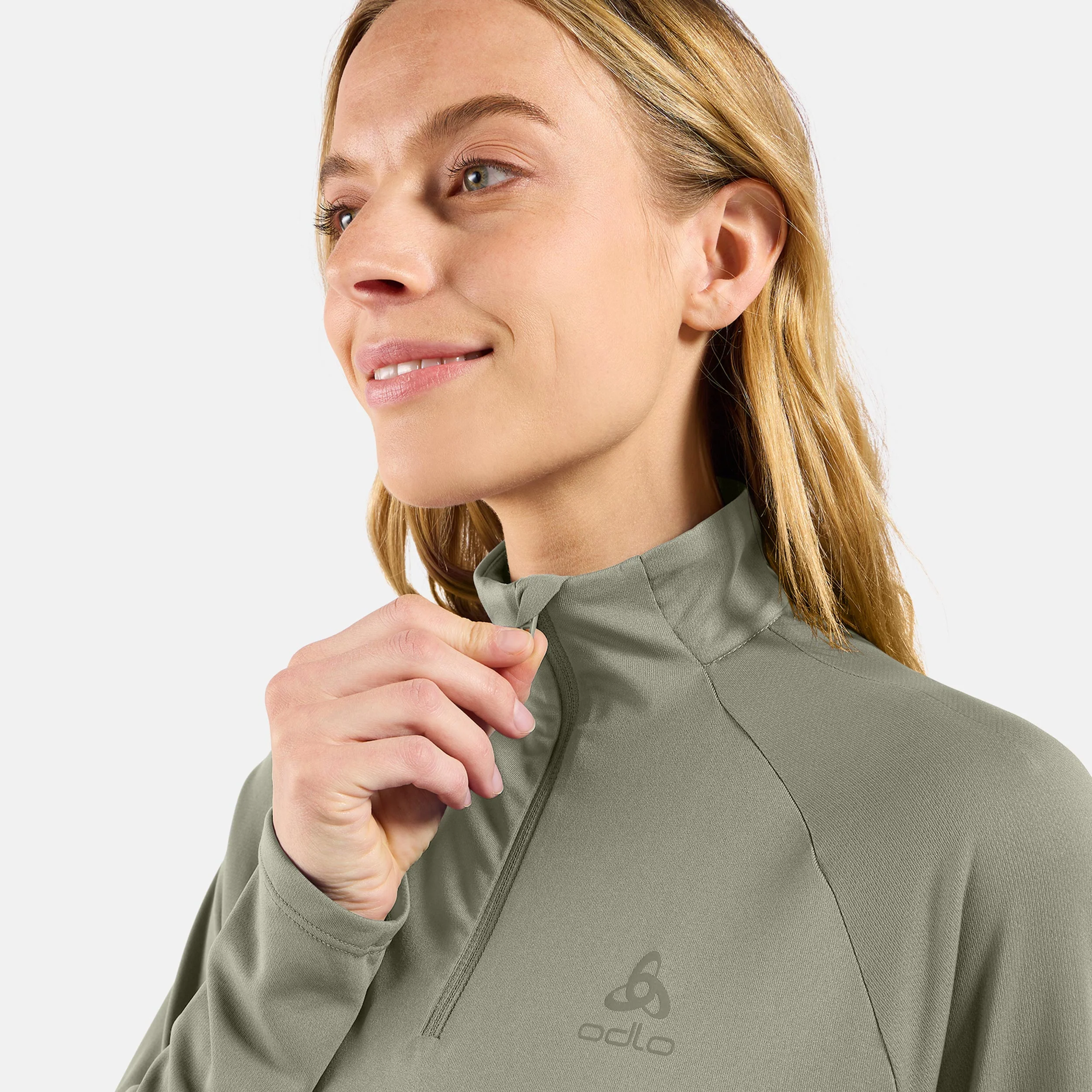 Essential Ceramiwarm 1/2 Zip Laufshirt Damen-Oliv - Image 5
