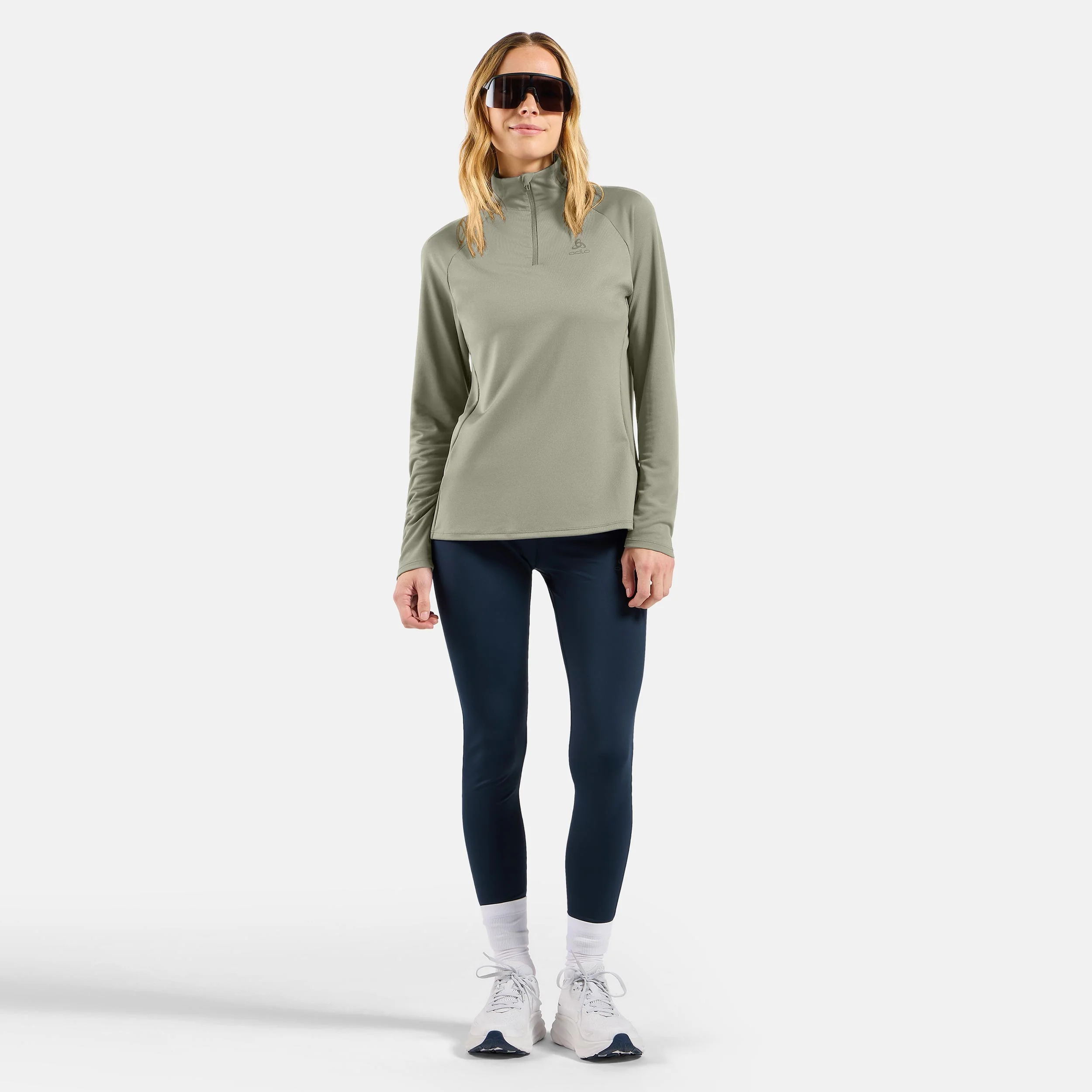 Essential Ceramiwarm 1/2 Zip Laufshirt Damen-Oliv - Image 6