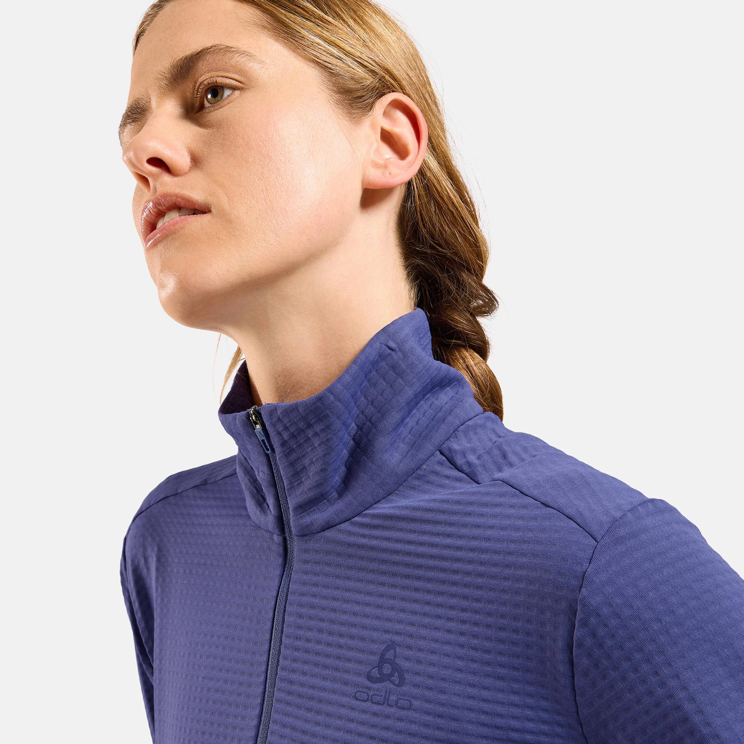 Essential Thermal Midlayer 1/2 Zip Laufshirt Damen-Blau - Image 5