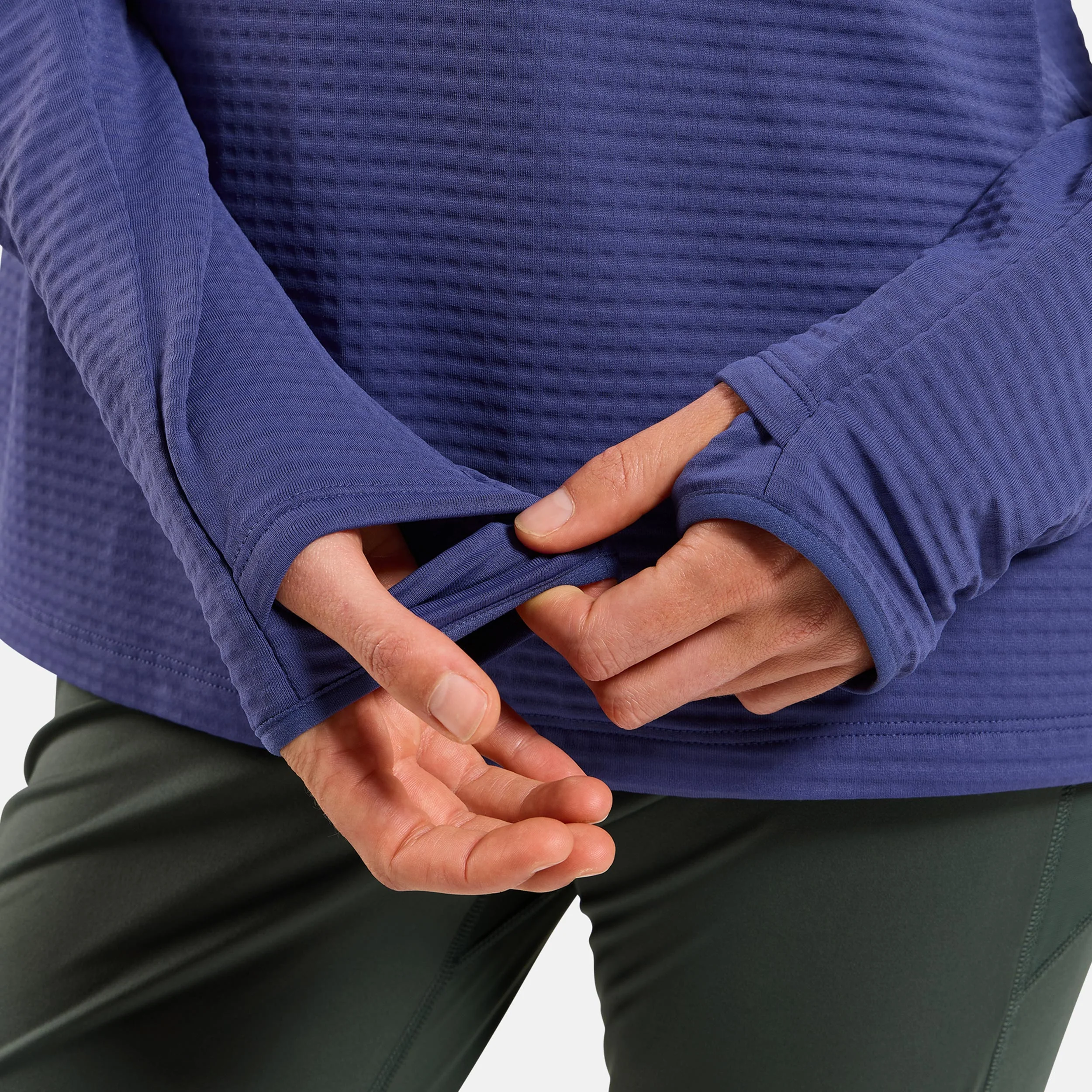 Essential Thermal Midlayer 1/2 Zip Laufshirt Damen-Blau - Image 6