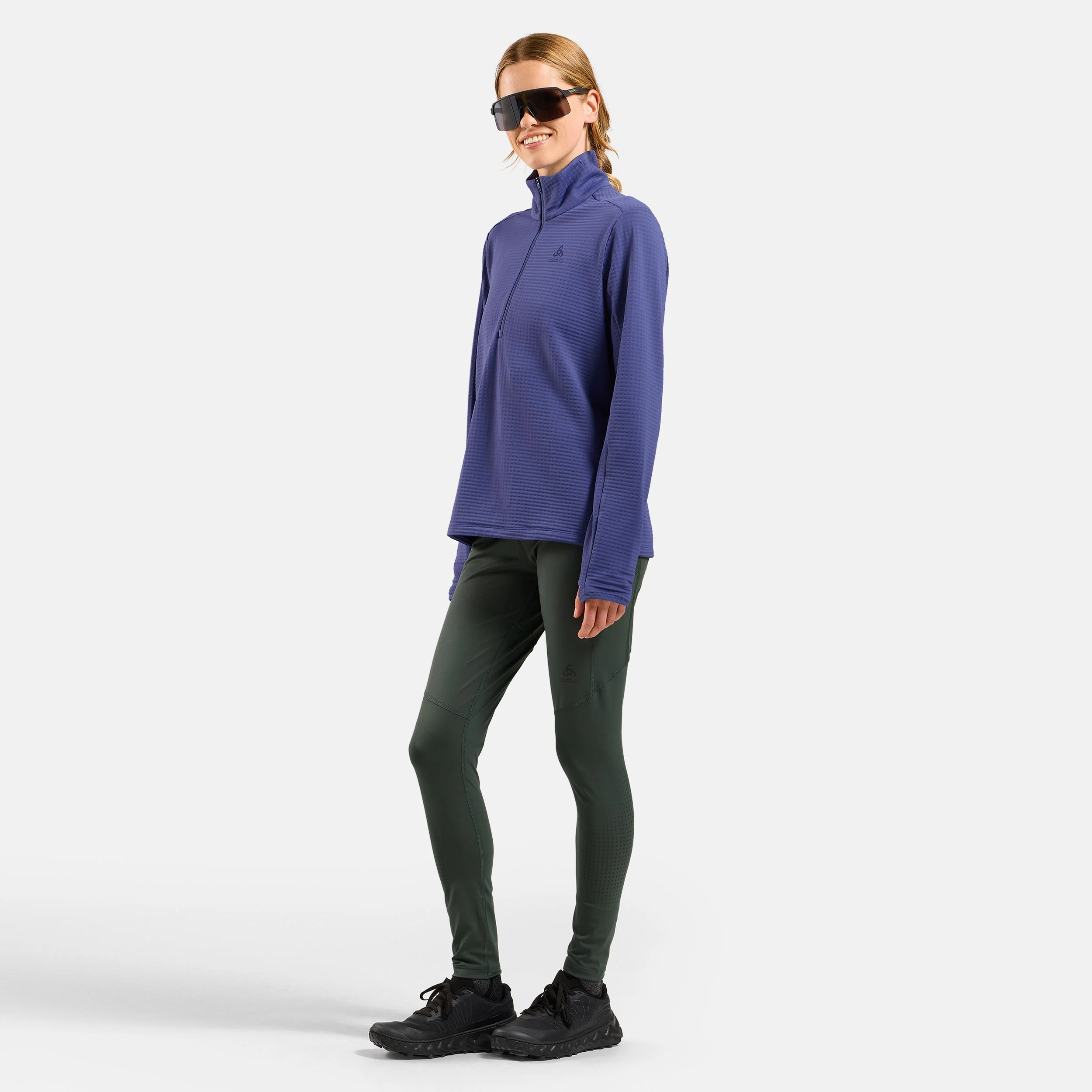Essential Thermal Midlayer 1/2 Zip Laufshirt Damen-Blau - Image 7