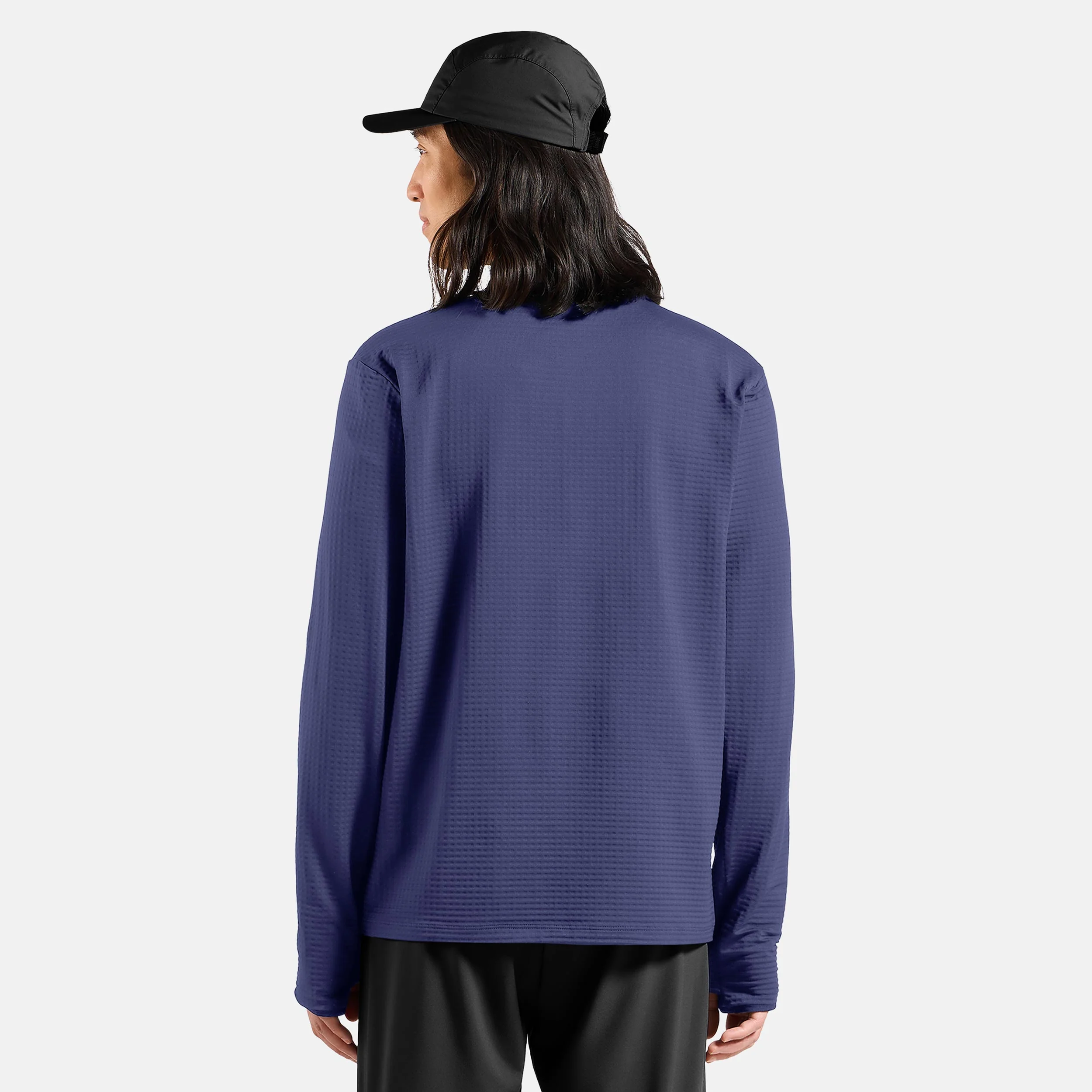 Essential Thermal Midlayer 1/2 Zip Laufshirt Herren-blau - Image 4