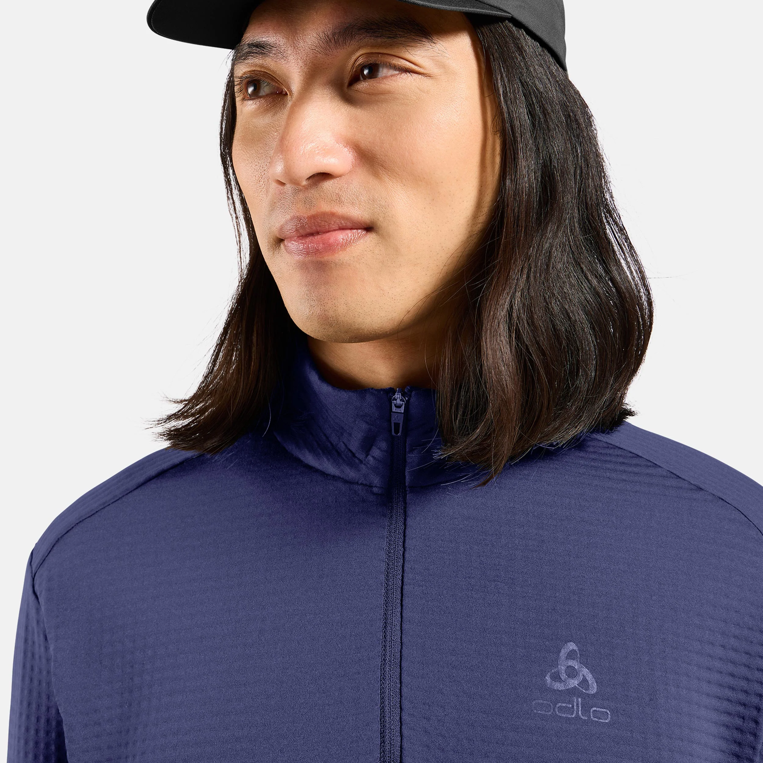 Essential Thermal Midlayer 1/2 Zip Laufshirt Herren-blau - Image 5