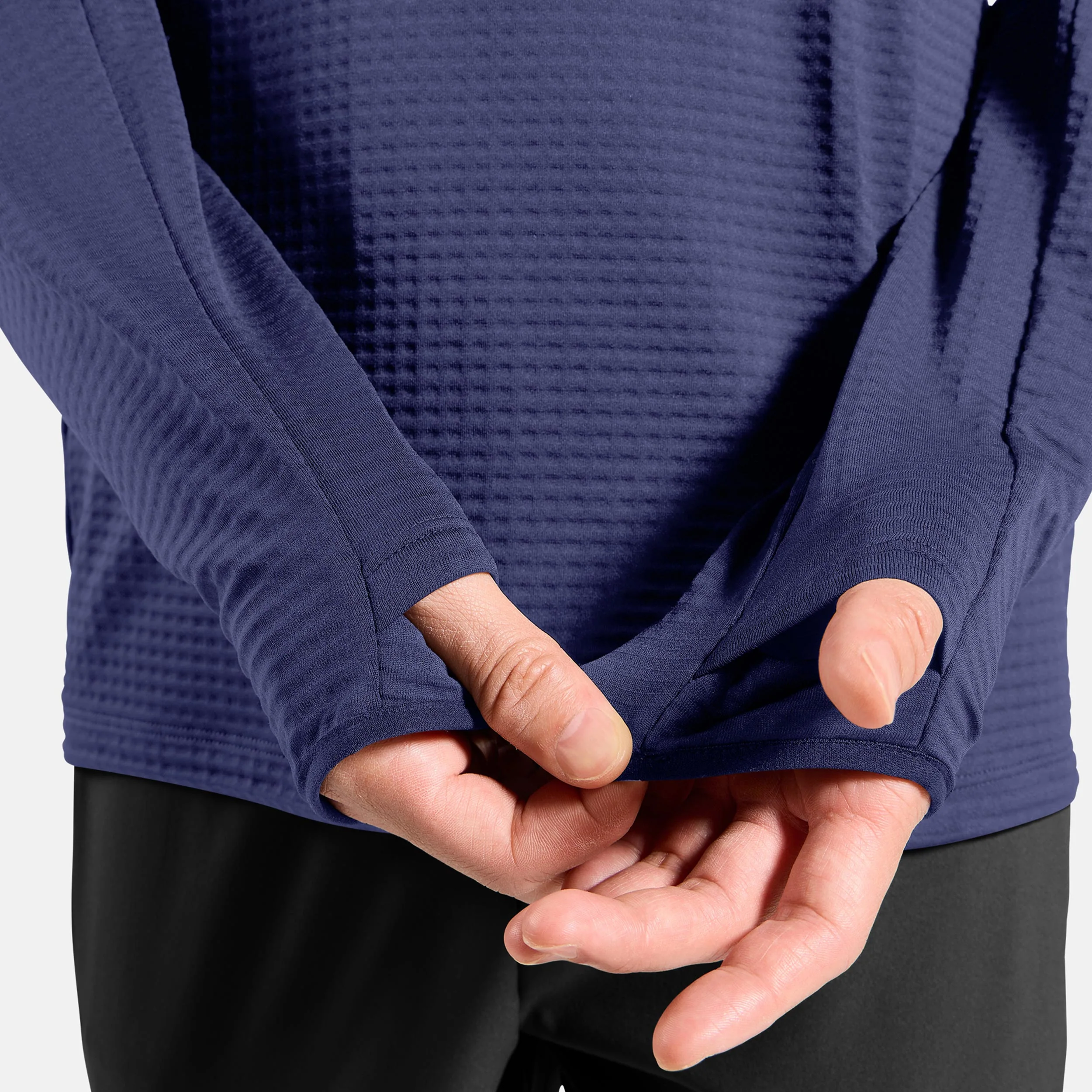 Essential Thermal Midlayer 1/2 Zip Laufshirt Herren-blau - Image 6