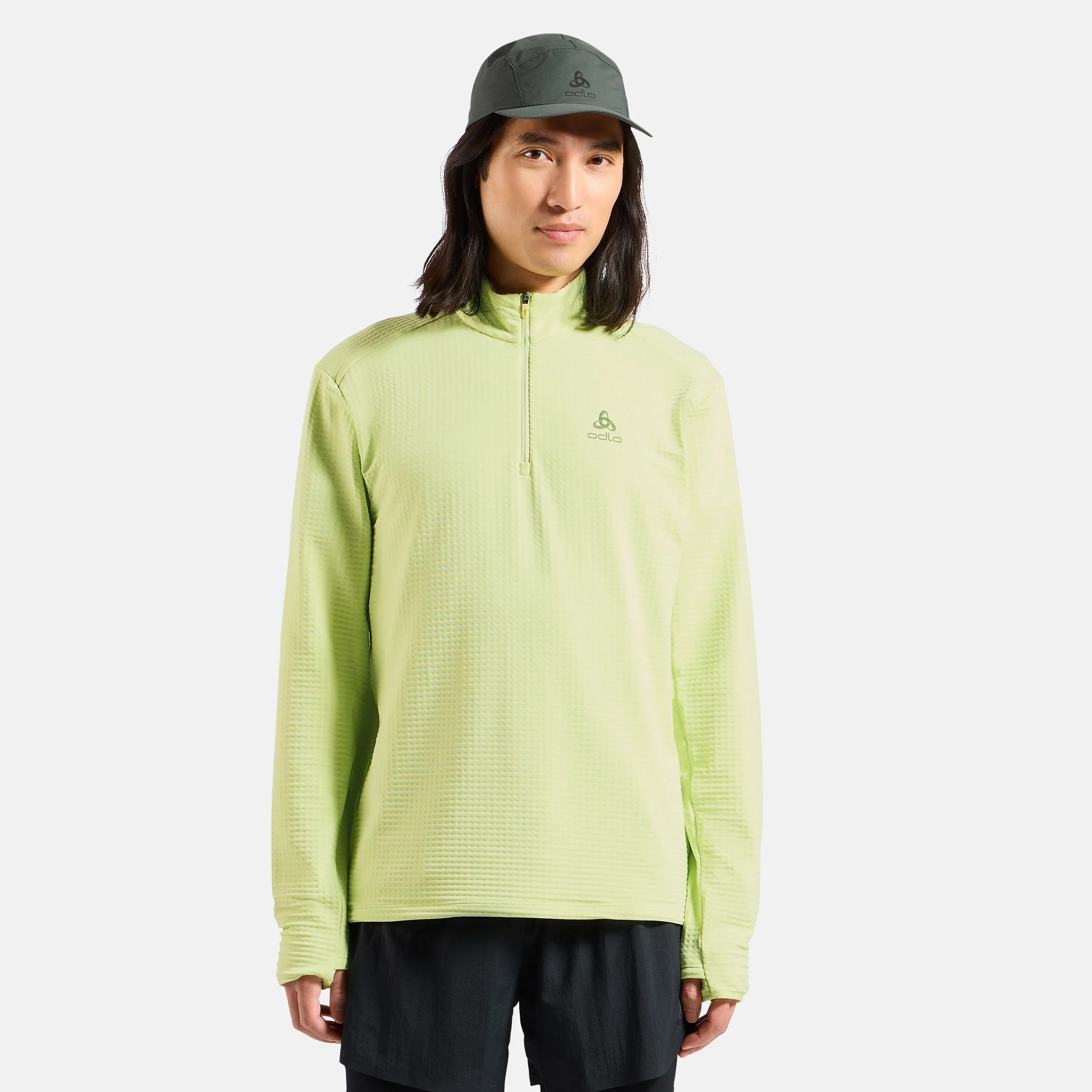 Essential Thermal Midlayer 1/2 Zip Laufshirt Herren-limette - Image 3