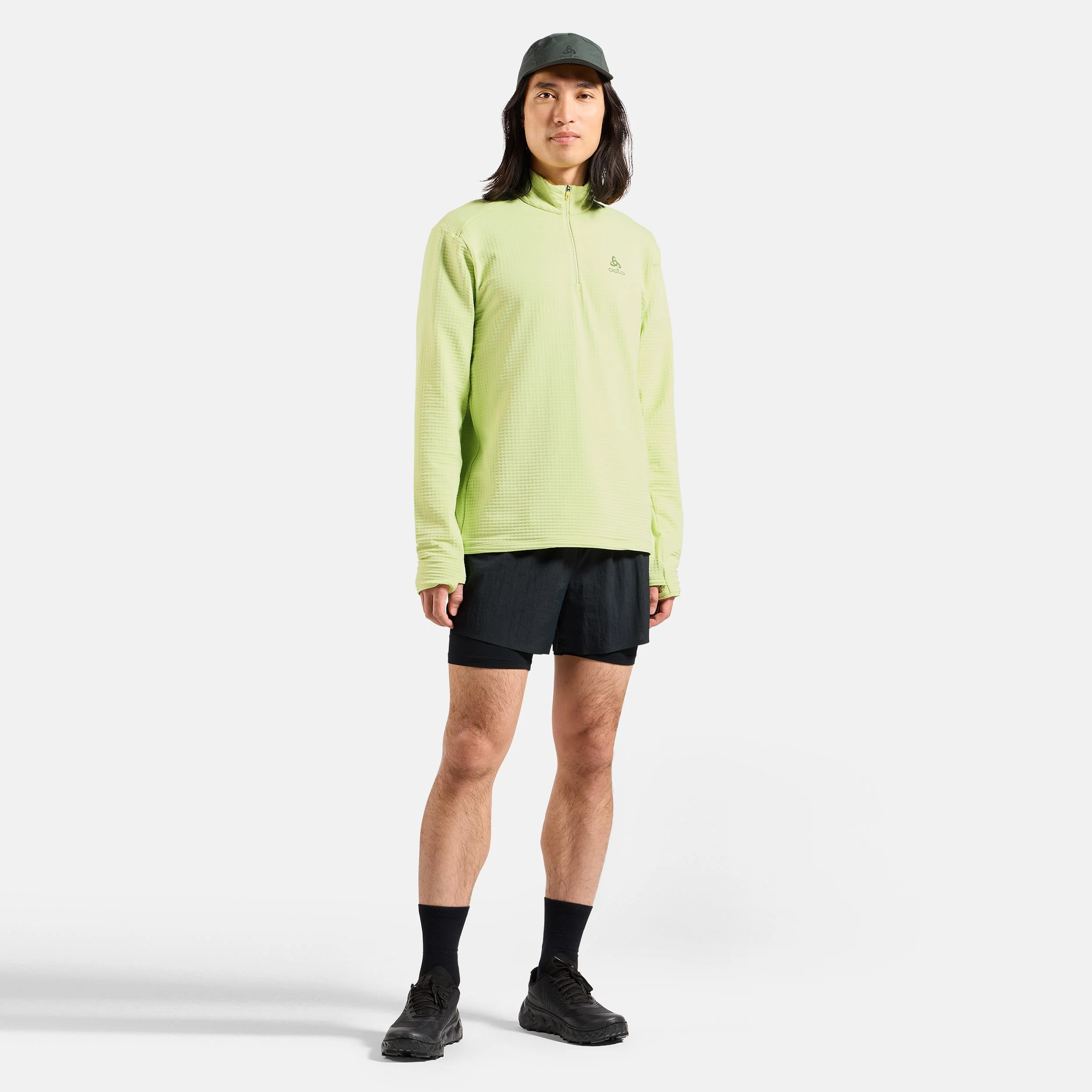 Essential Thermal Midlayer 1/2 Zip Laufshirt Herren-limette - Image 7