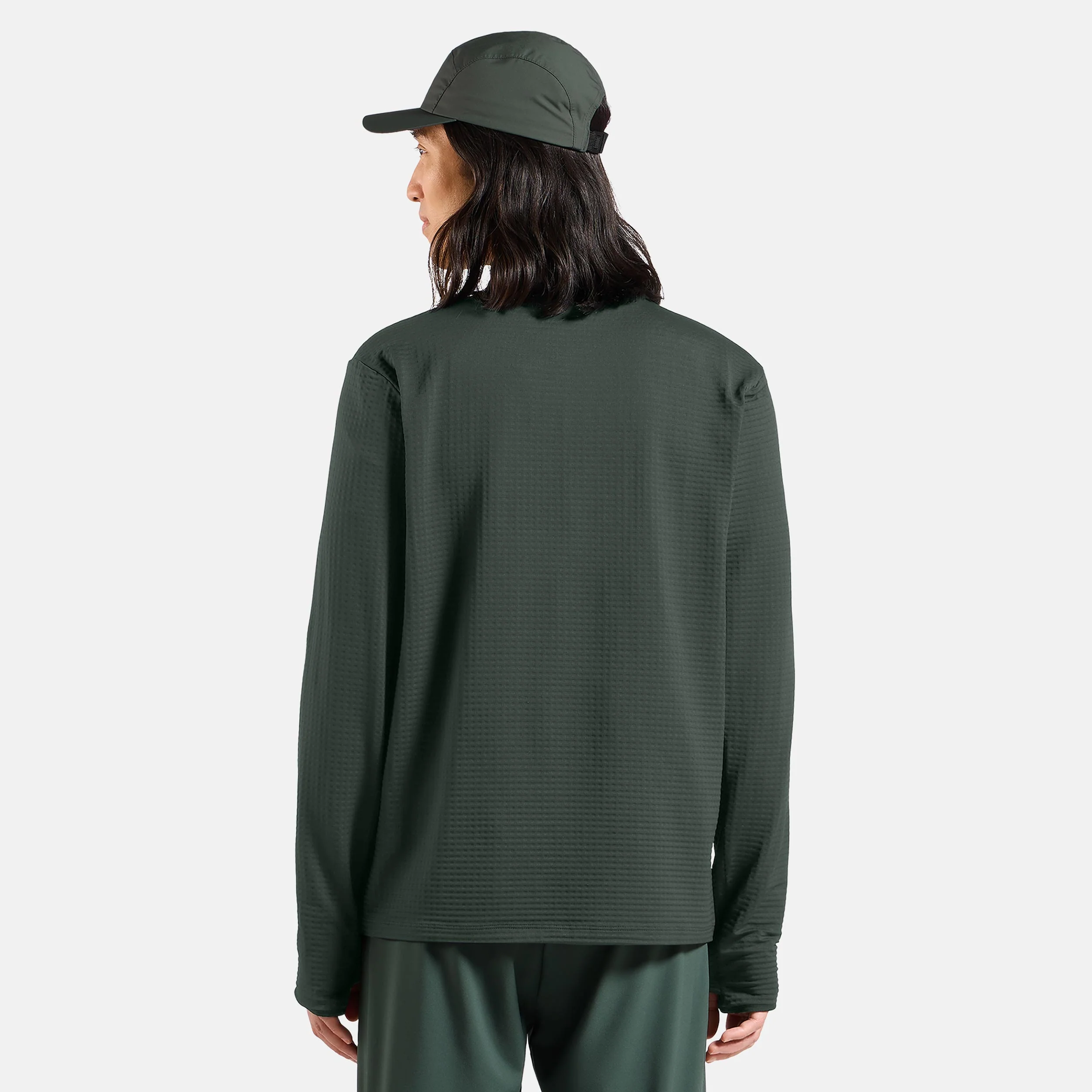 Essential Thermal Midlayer 1/2 Zip Laufshirt Herren-Oliv - Image 4