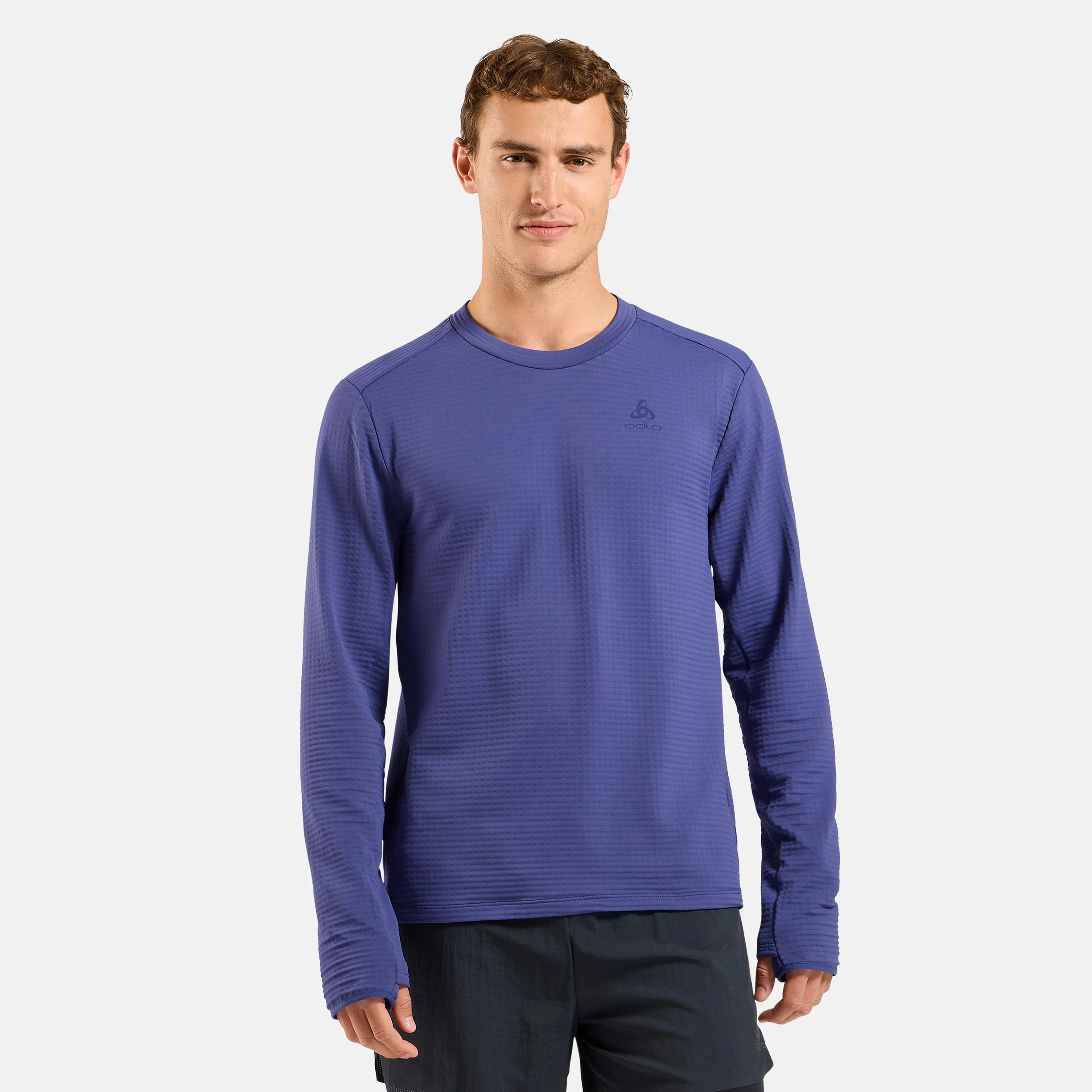 Essential Thermal Midlayer Laufshirt Herren-blau - Image 3