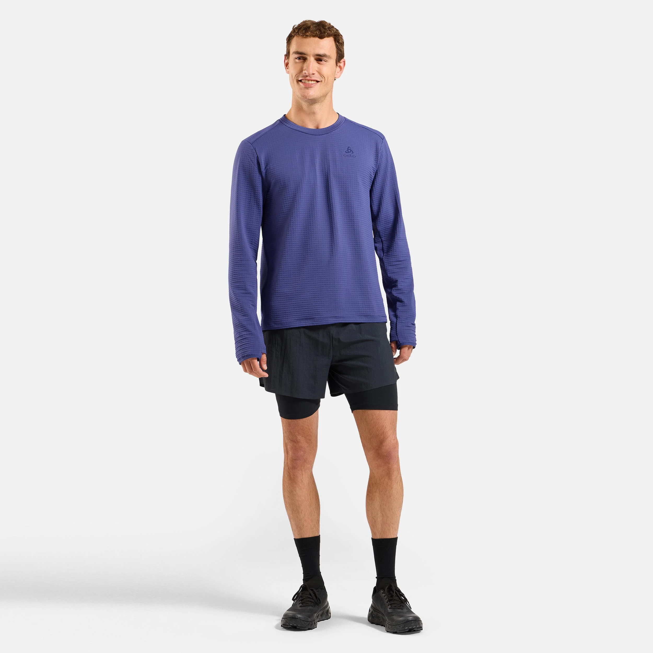 Essential Thermal Midlayer Laufshirt Herren-blau - Image 7