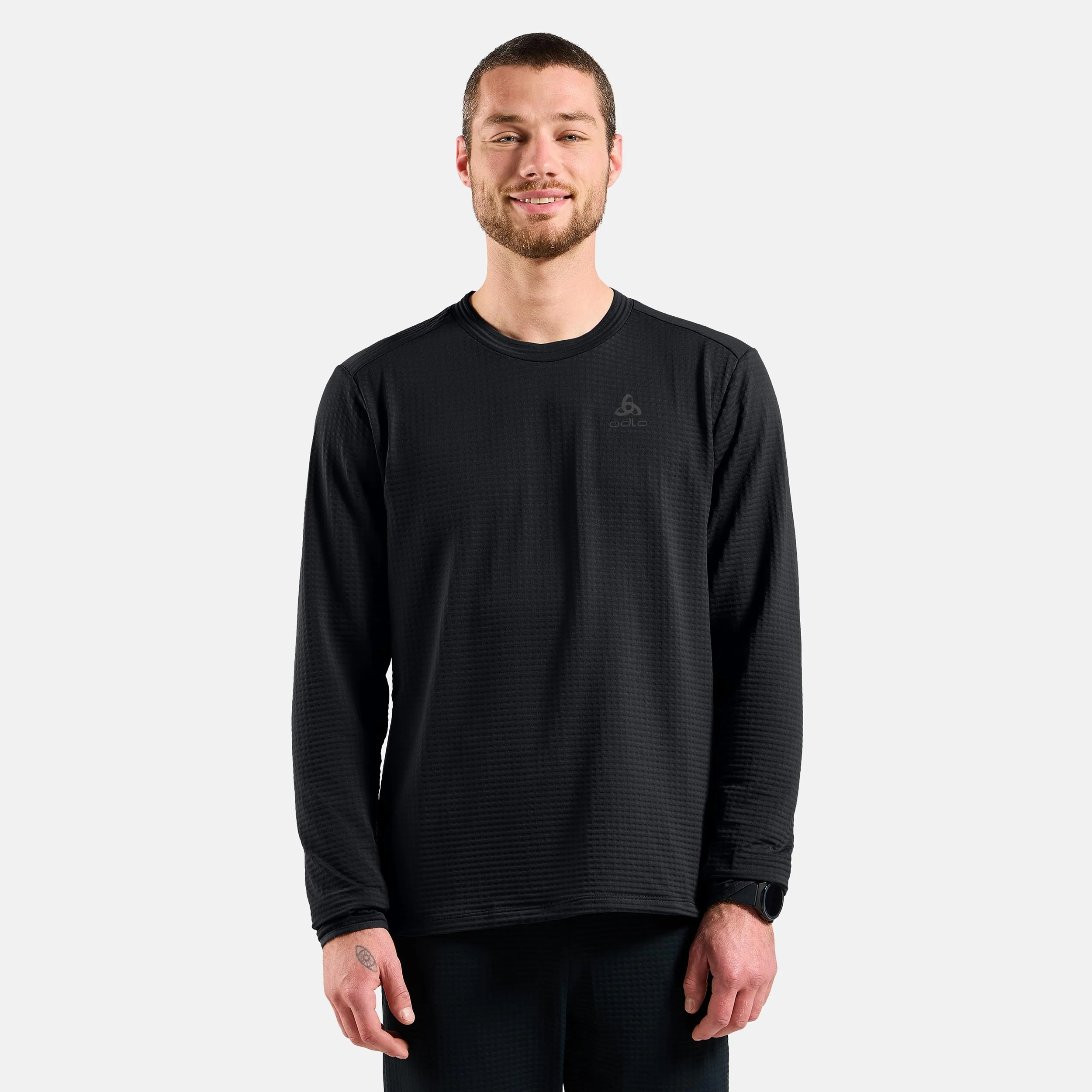 Essential Thermal Midlayer Laufshirt Herren-Schwarz - Image 3
