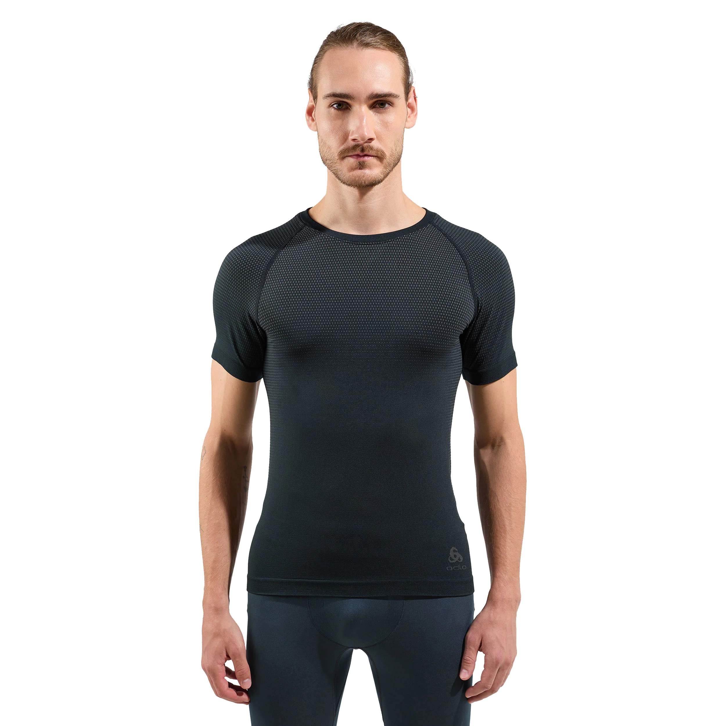 Performance Light Crew Neck Laufshirt Herren-Schwarz - Image 3
