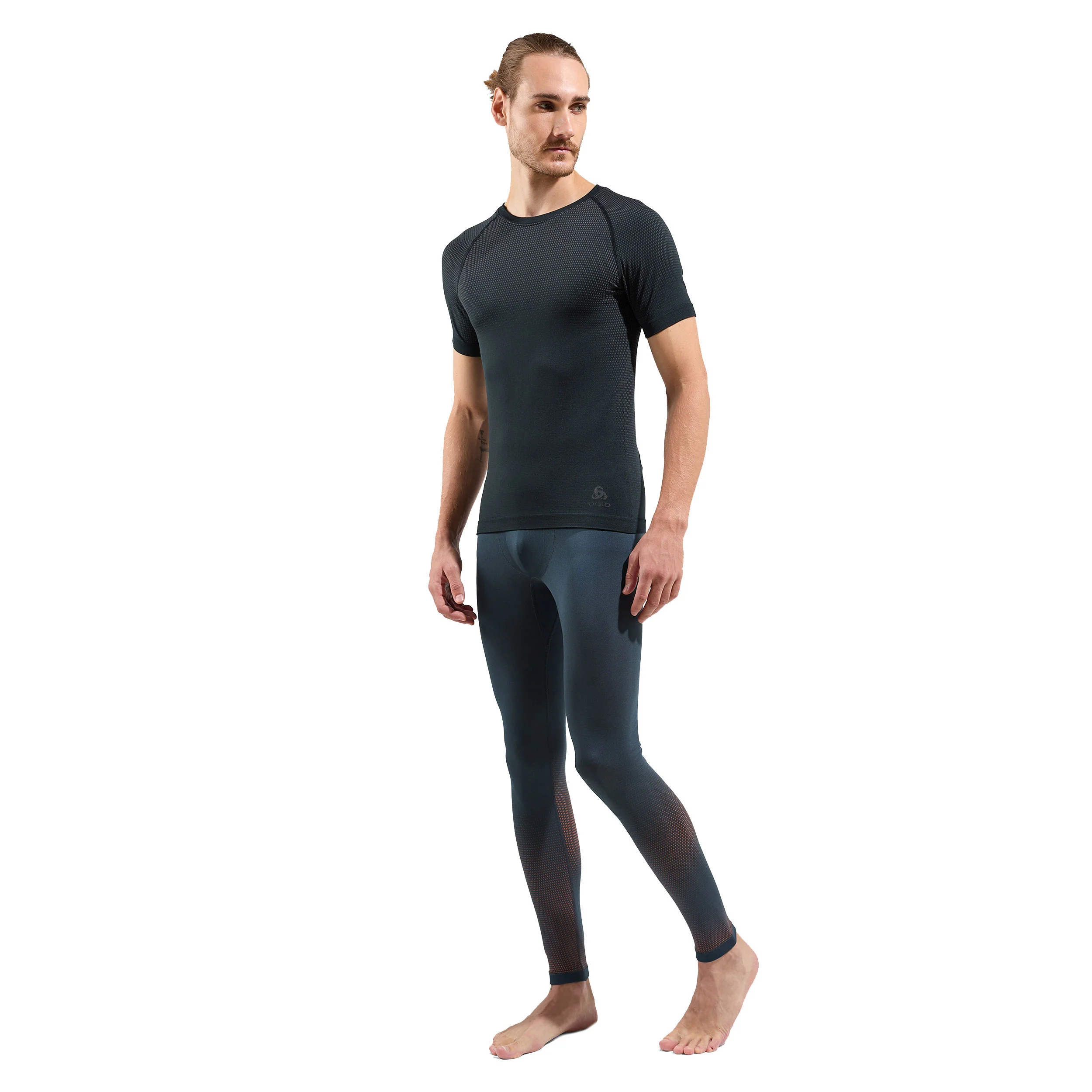 Performance Light Crew Neck Laufshirt Herren-Schwarz - Image 5