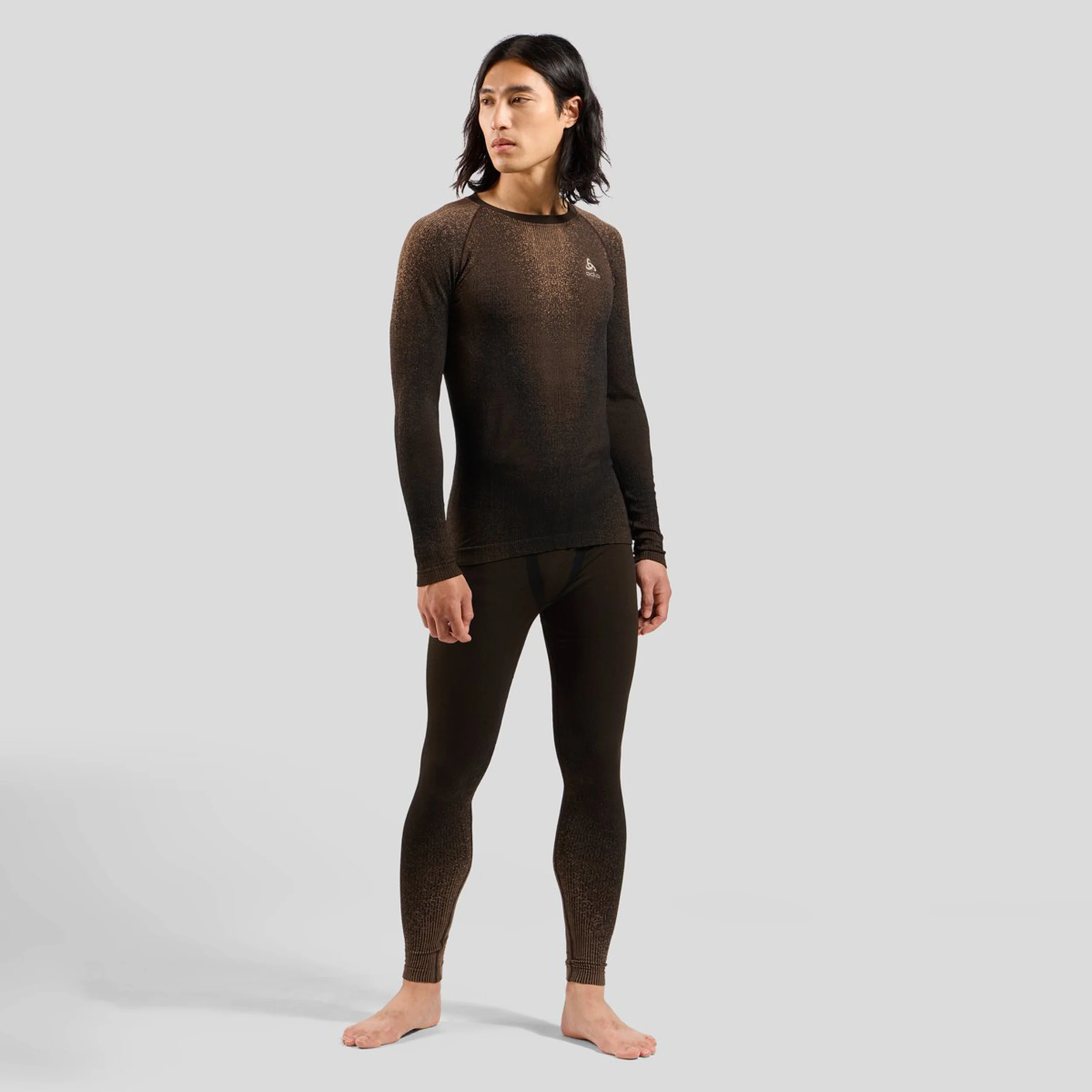 Performance Warm Blackcomb Crew Neck Unterhemd Herren-Braun - Image 5