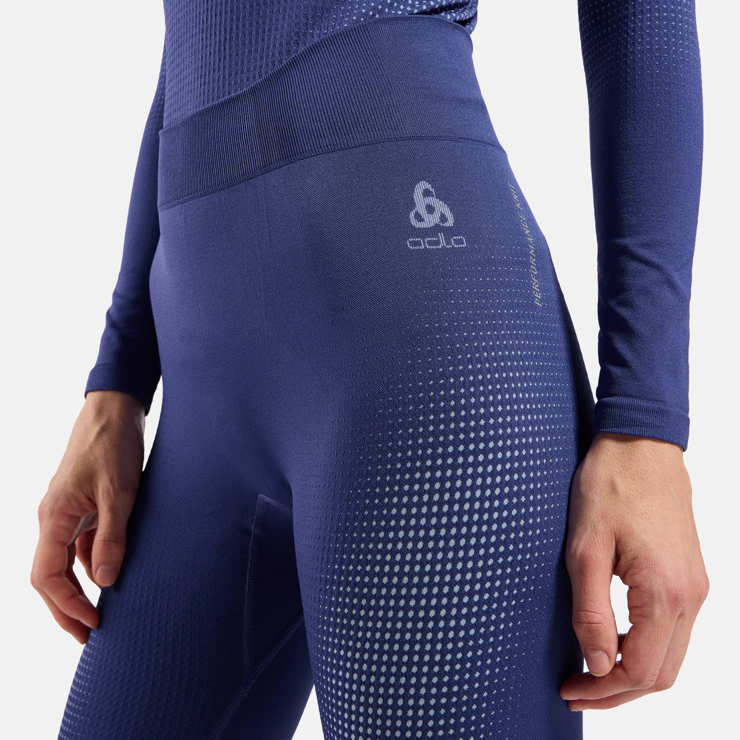 Performance Warm Eco Big Logo Bottom Long Tight Damen-blau - Image 5