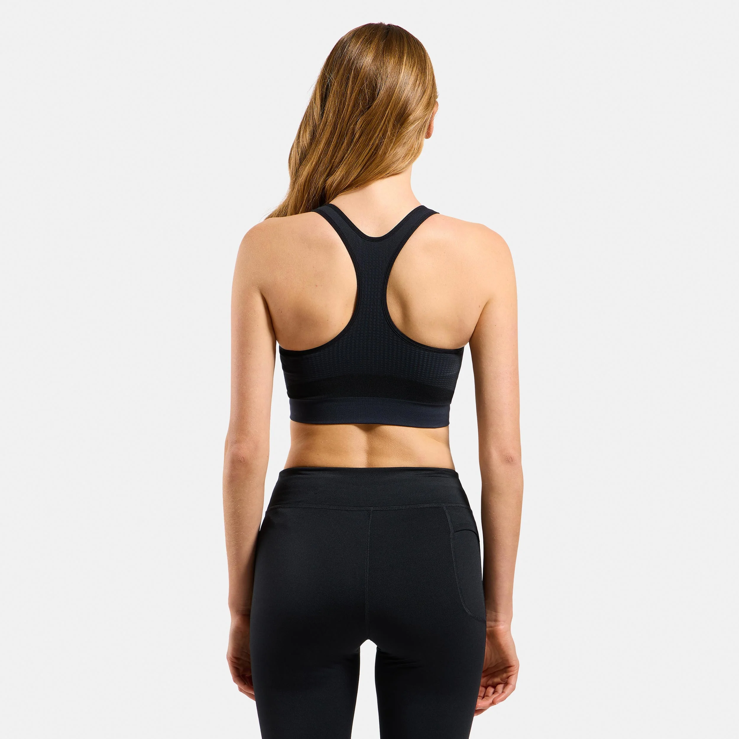 Seamless High Sport-BH Damen-Schwarz - Image 4