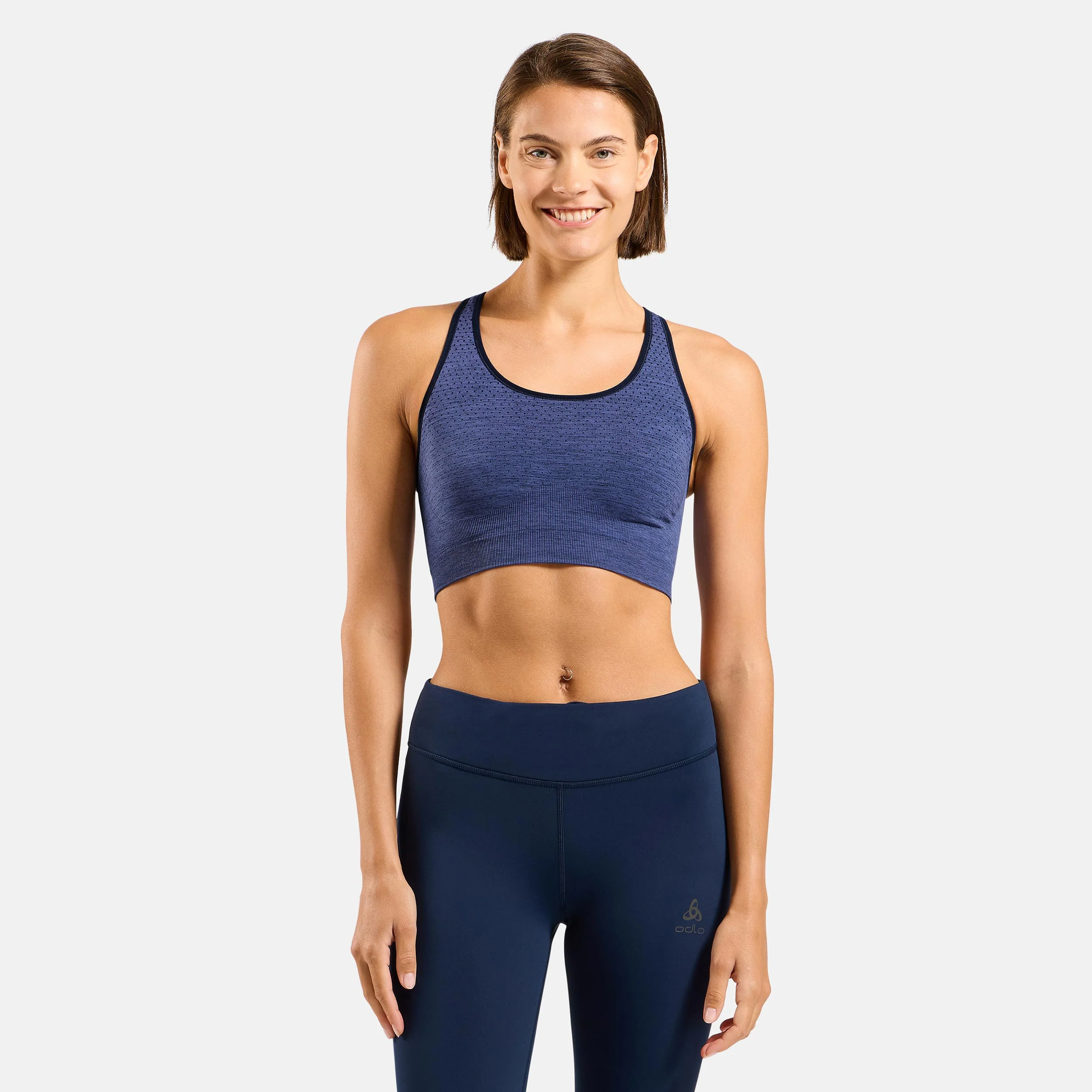 Seamless Medium Padded Sport Sport-BH Damen-blau - Image 3