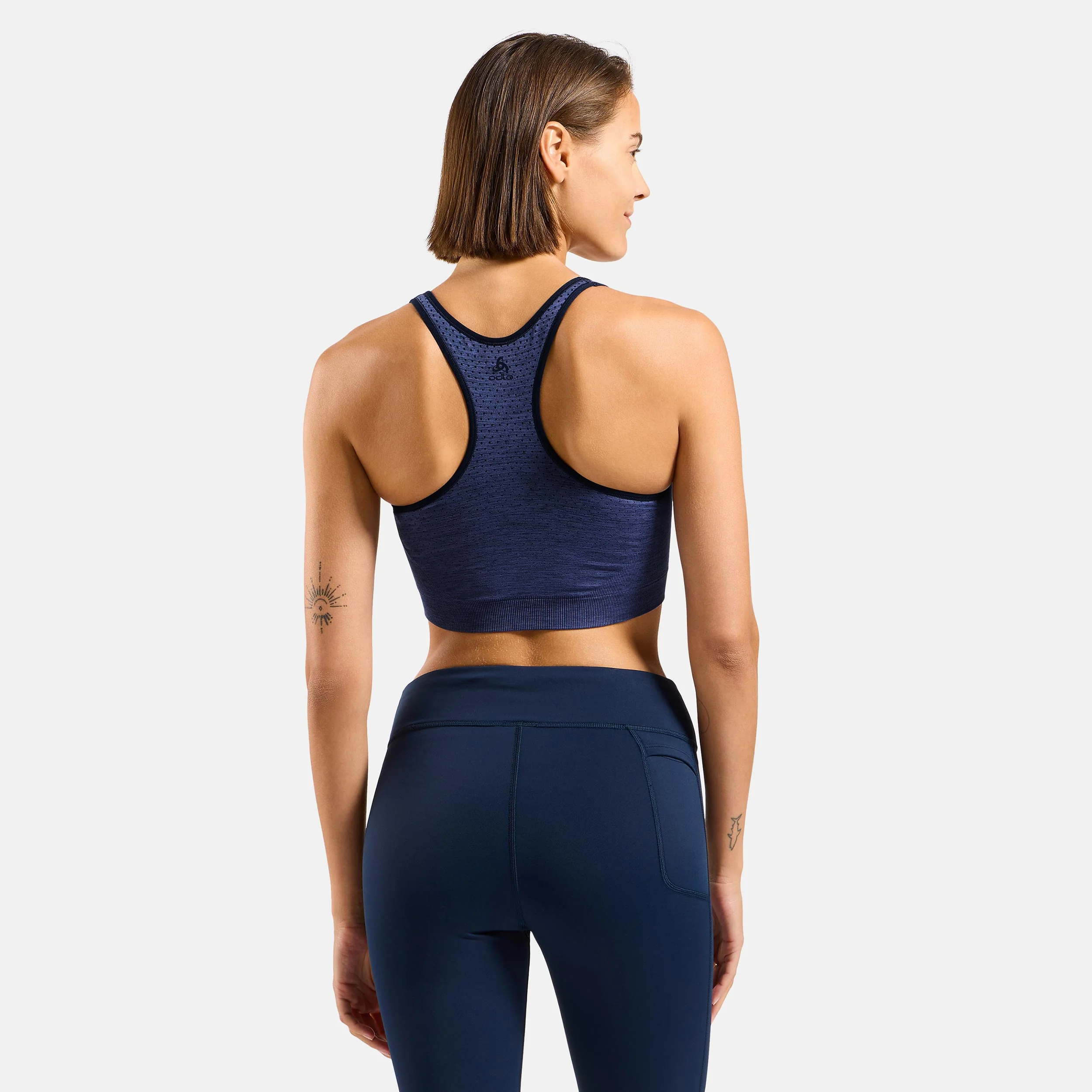 Seamless Medium Padded Sport Sport-BH Damen-blau - Image 4
