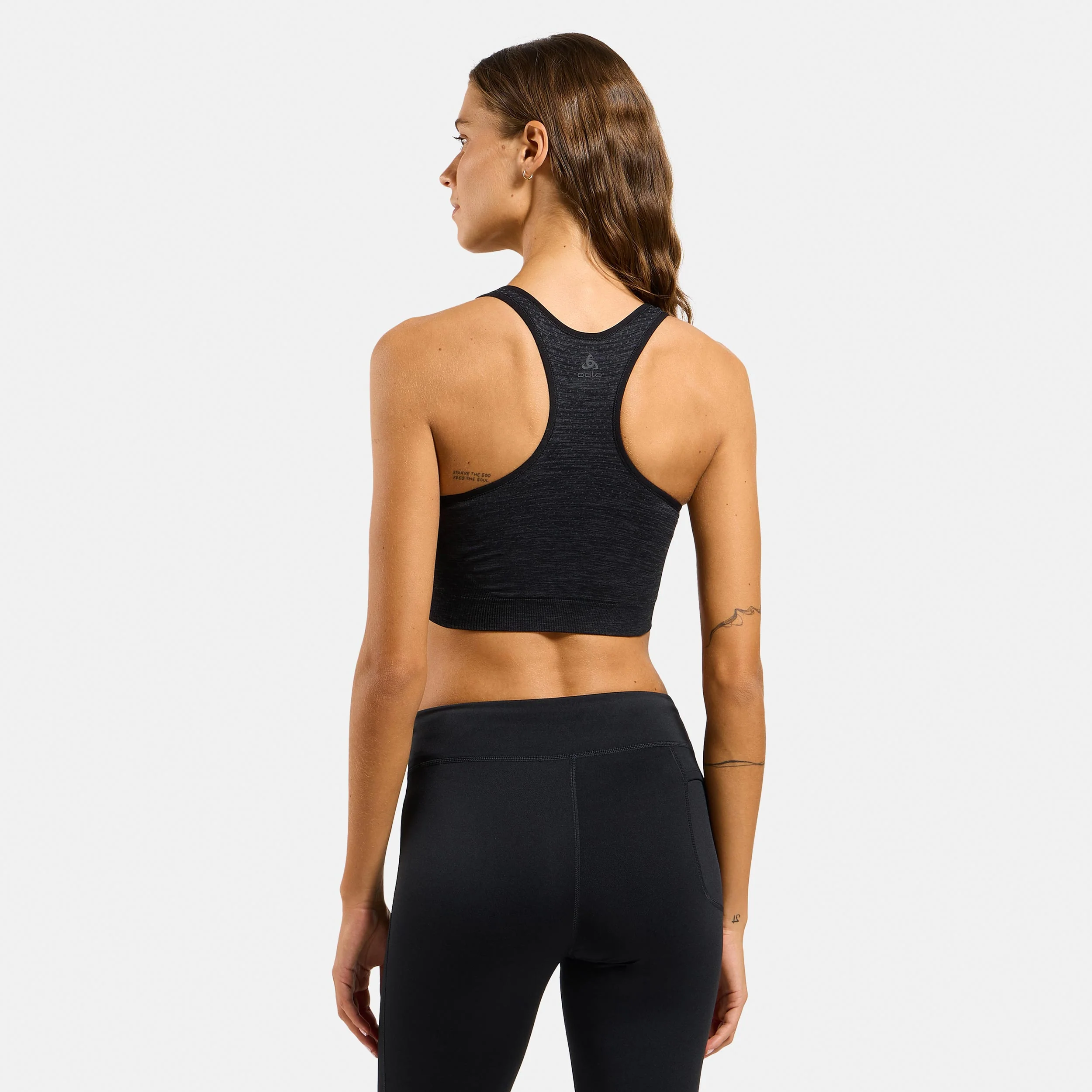 Seamless Medium Padded Sport Sport-BH Damen-schwarz - Image 4