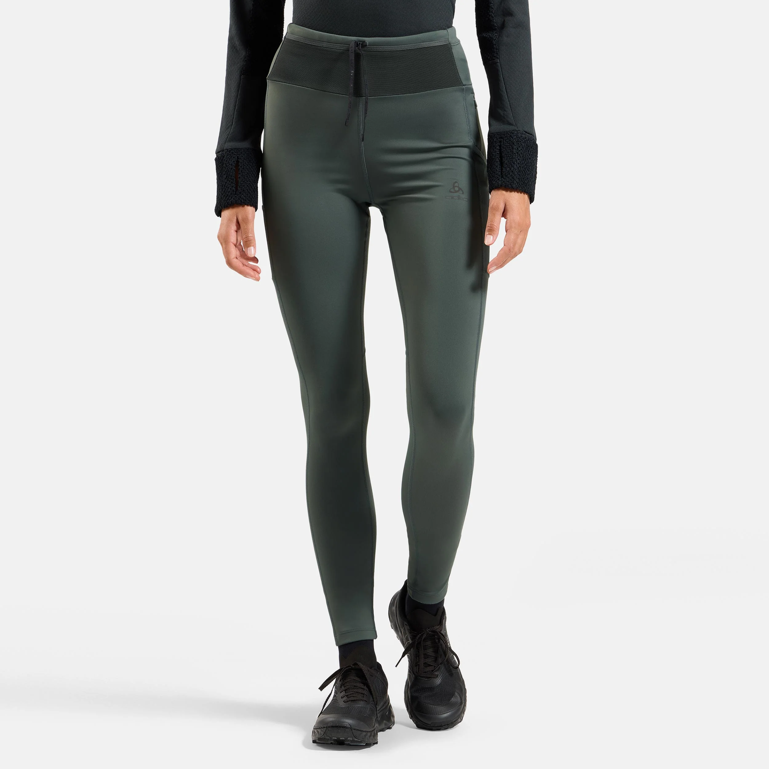 X-Alp Cargo Winter Lauftight Damen-Oliv - Image 3