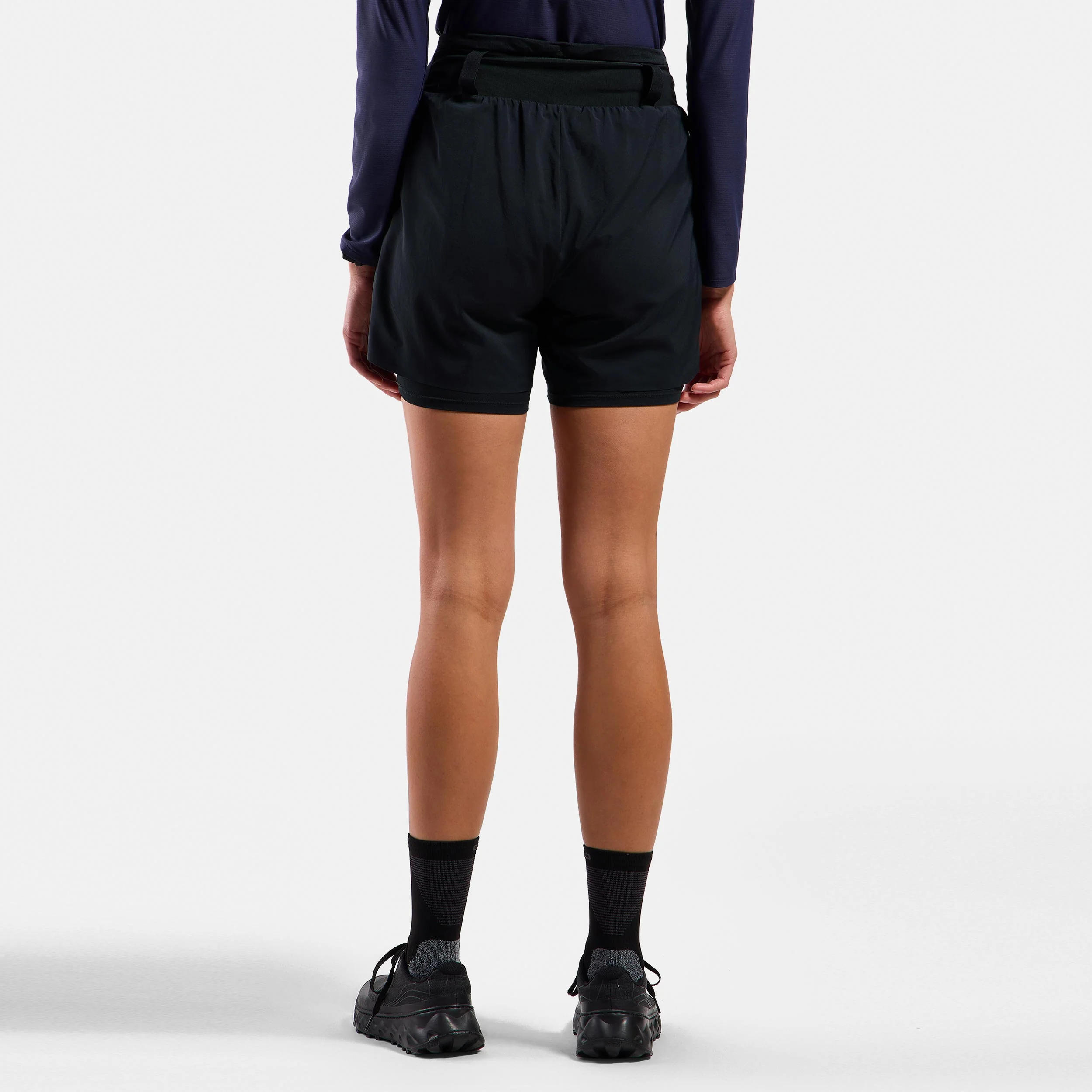 X-Alp Trail 5in 2in1 Laufshorts Damen-Schwarz - Image 4