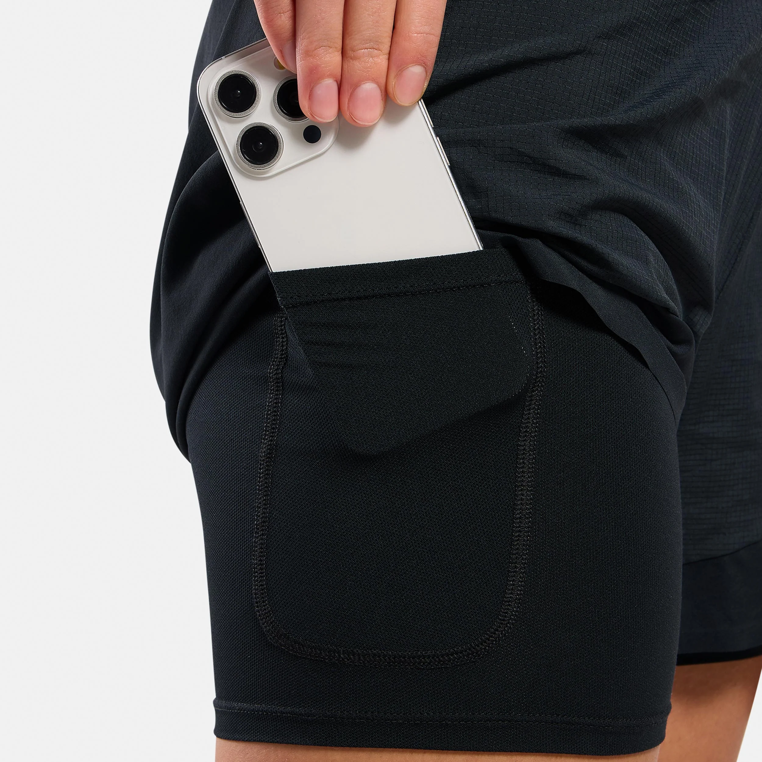 X-Alp Trail 5in 2in1 Laufshorts Damen-Schwarz - Image 6