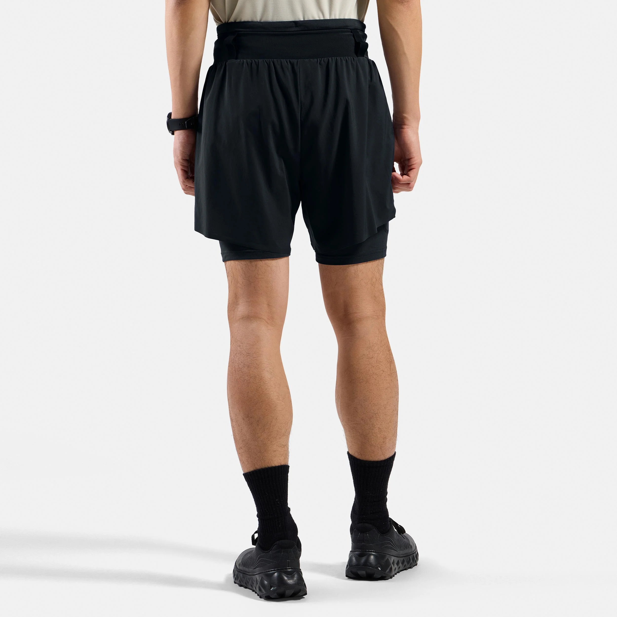 X-Alp Trail 6in 2in1 Laufshorts Herren-Schwarz - Image 4