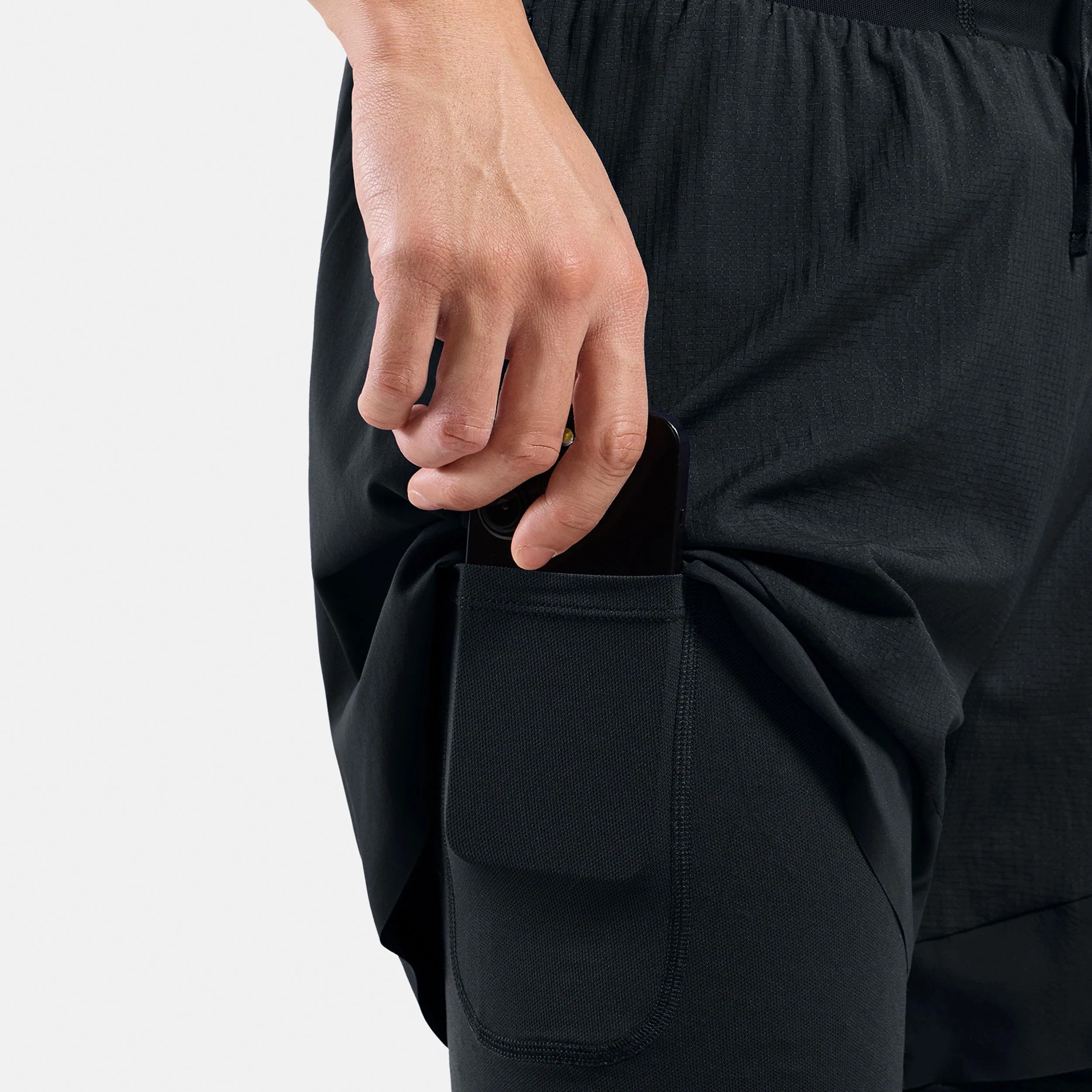 X-Alp Trail 6in 2in1 Laufshorts Herren-Schwarz - Image 7
