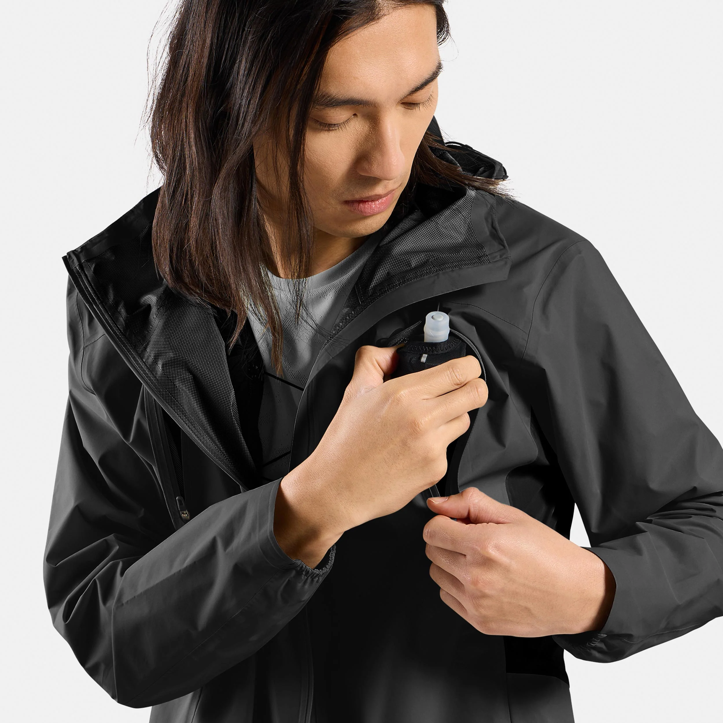 X-Alp Waterproof Pro Laufjacke Herren-schwarz - Image 9