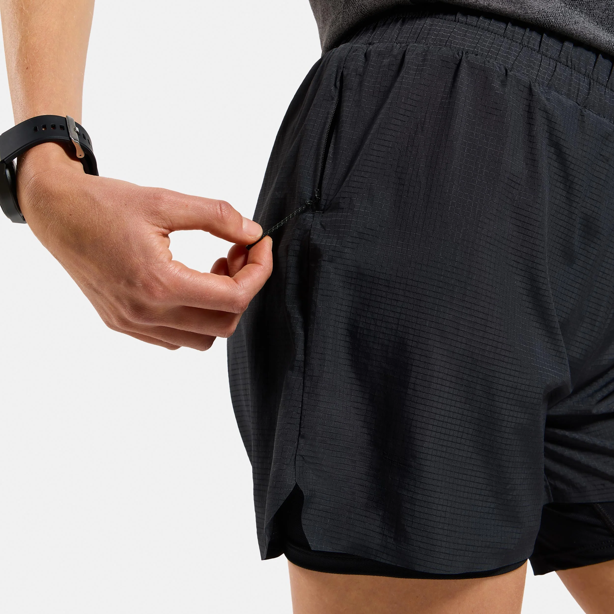 Zeroweight 3in 2in1 Laufshorts Damen-Schwarz - Image 6