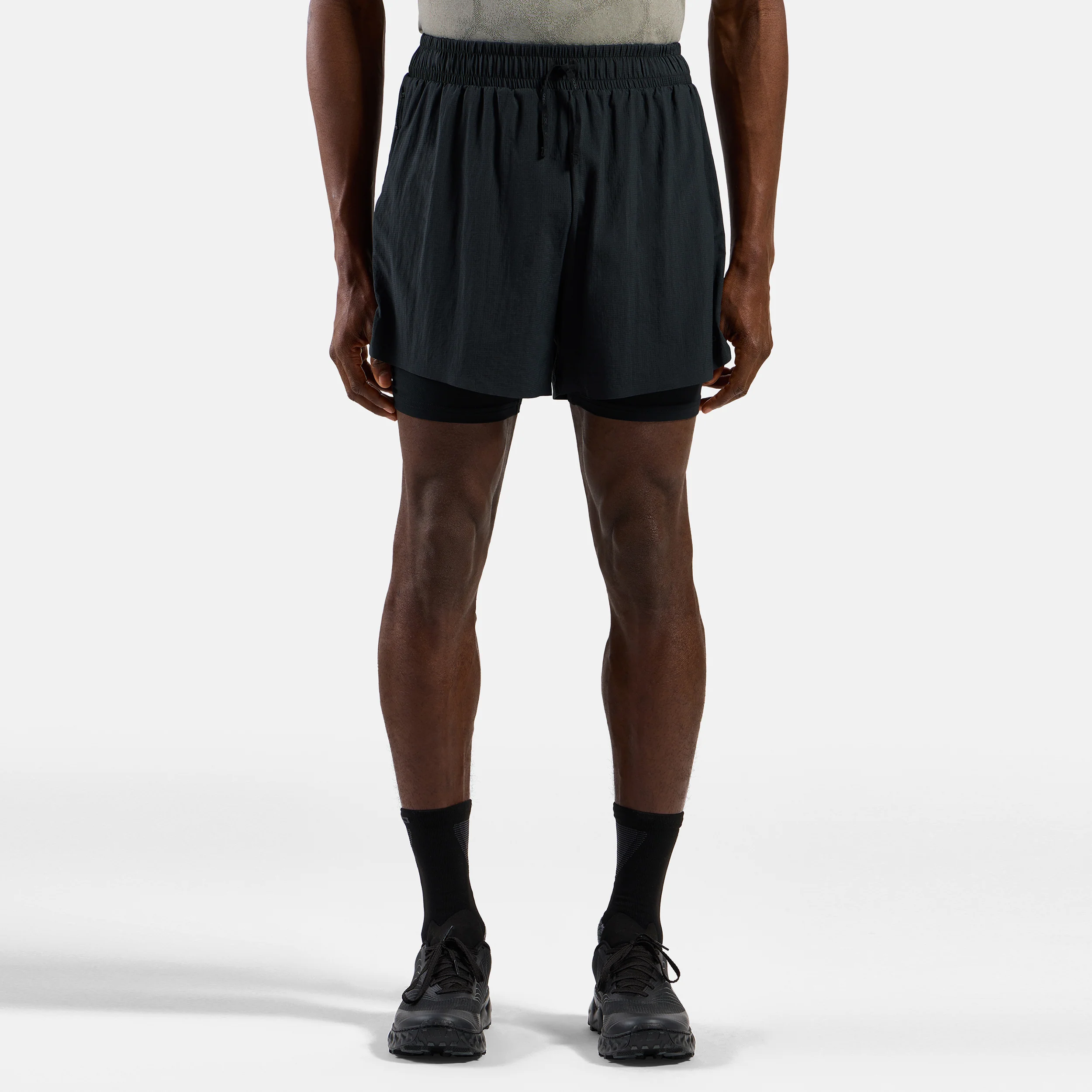 Zeroweight 5in 2in1 Laufshorts Herren-schwarz - Image 3