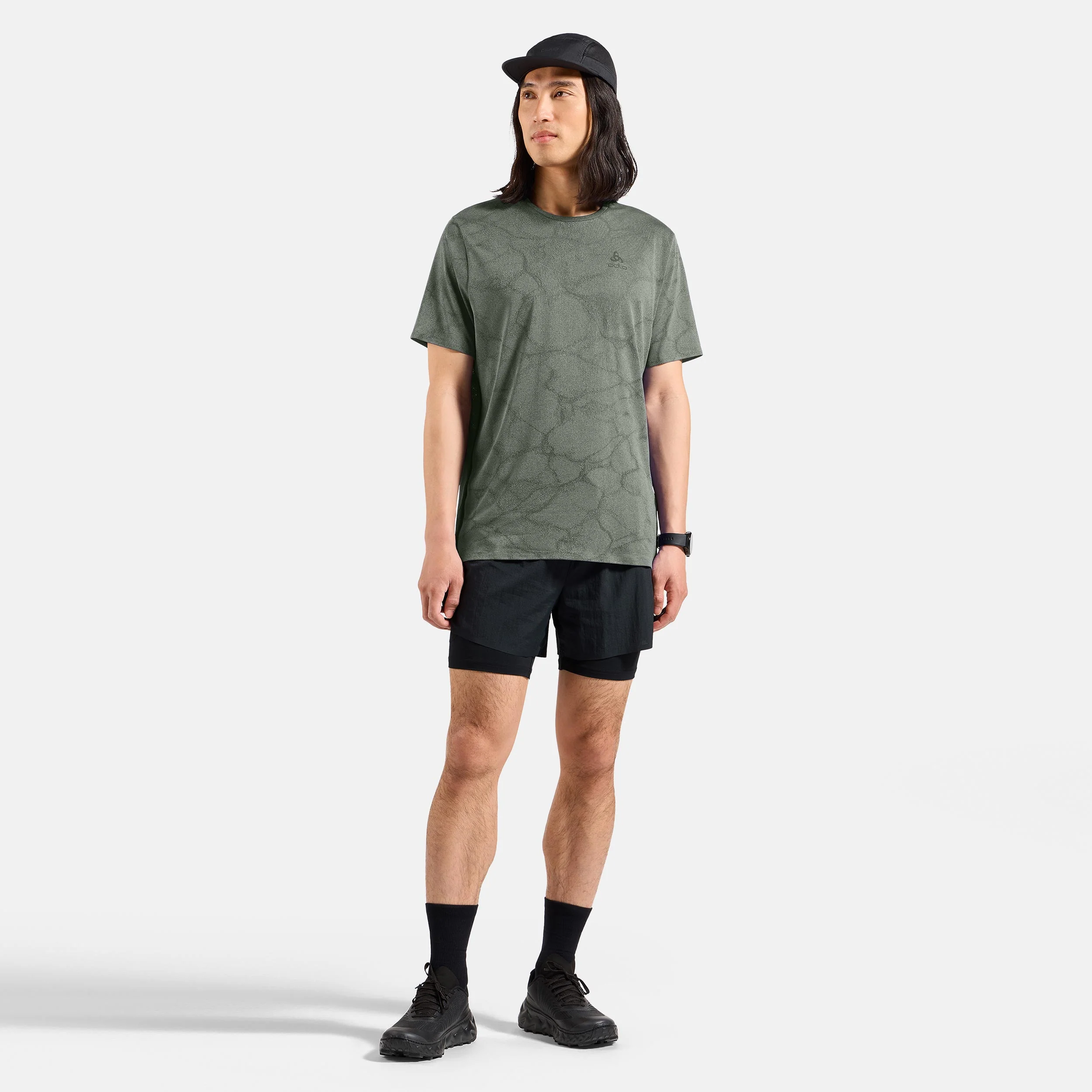 Zeroweight Engineered Chill-Tec Laufshirt Herren-Oliv - Image 7