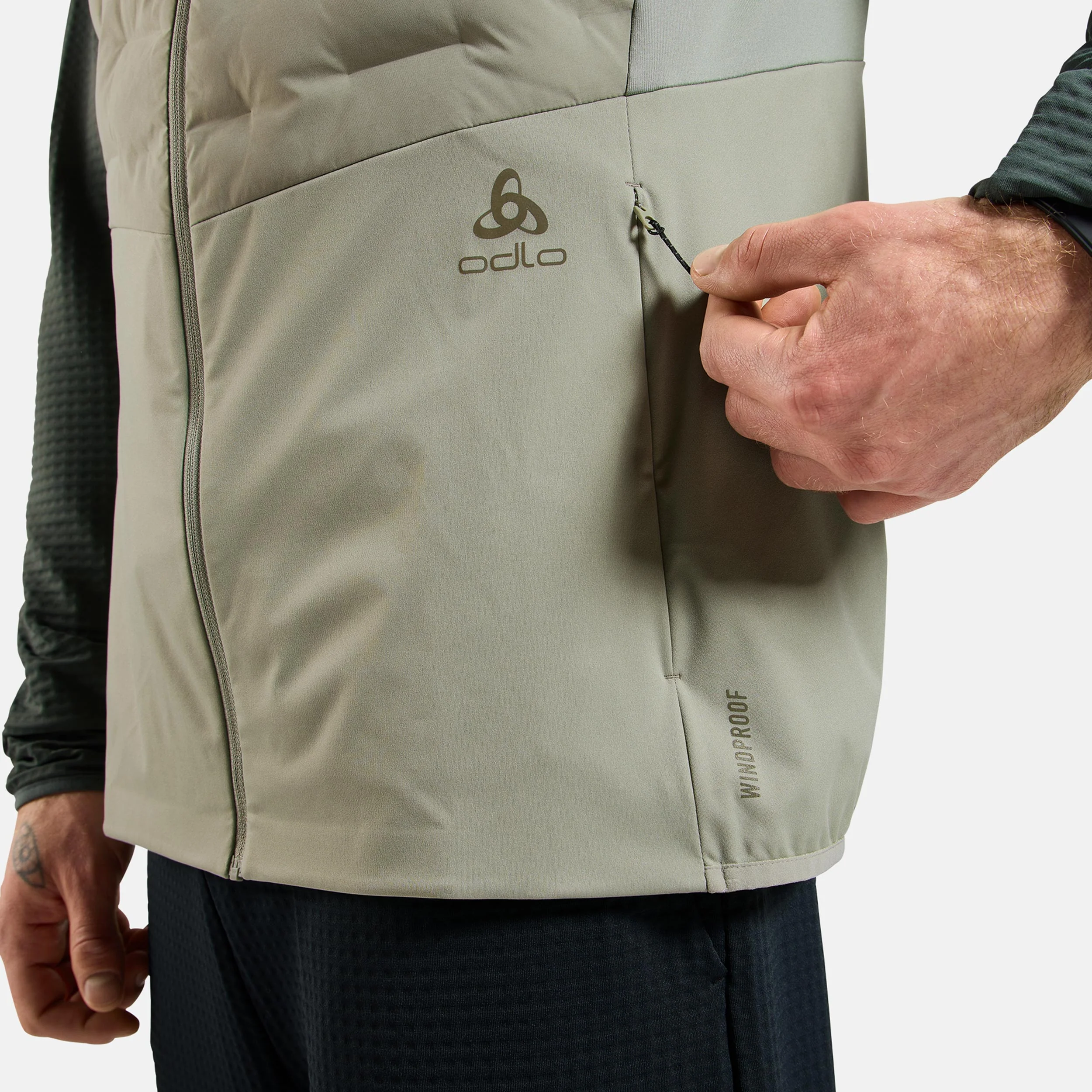 Zeroweight Insulator Laufweste Herren-Oliv - Image 6