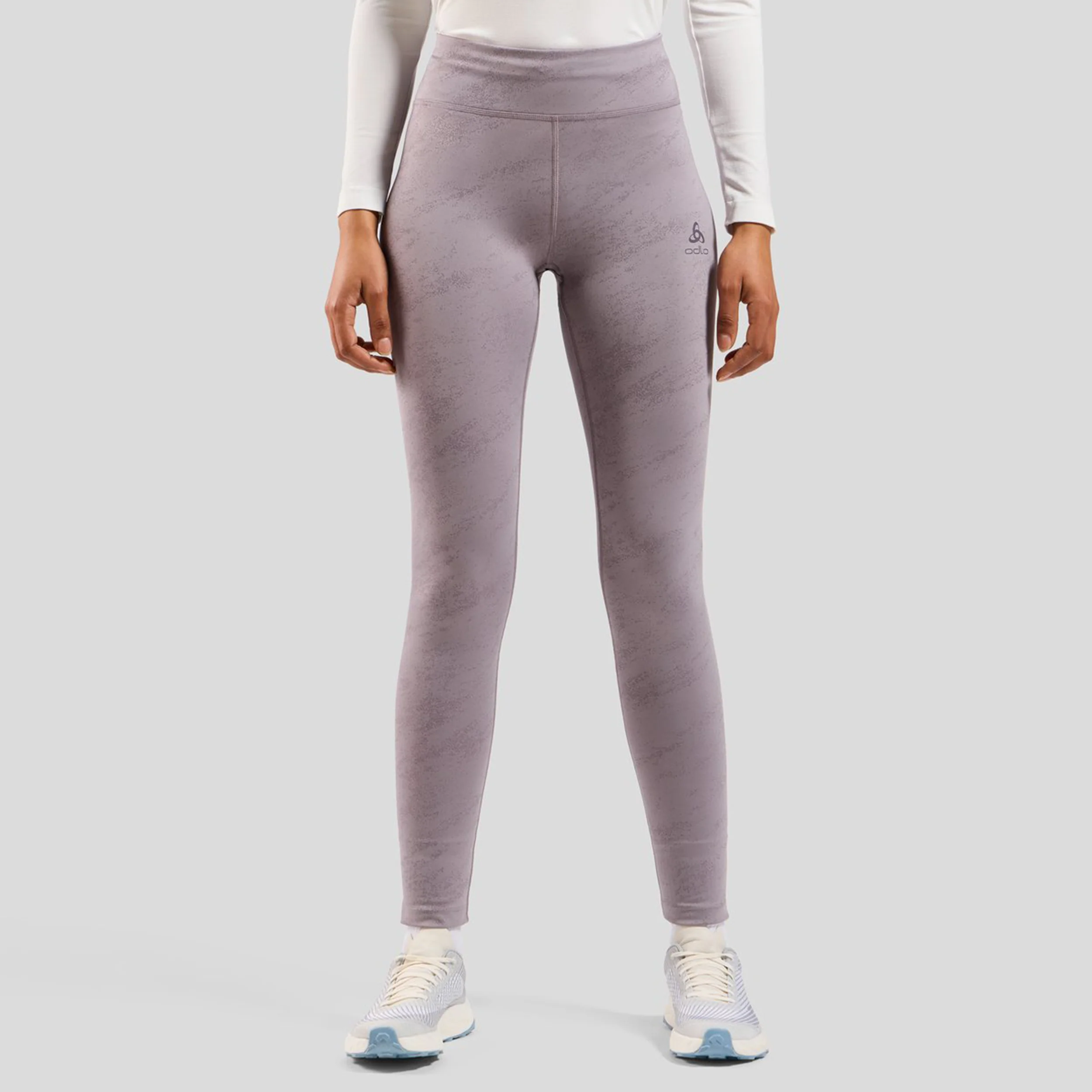 Zeroweight Print Reflective Lauftight Damen-Grau - Image 3