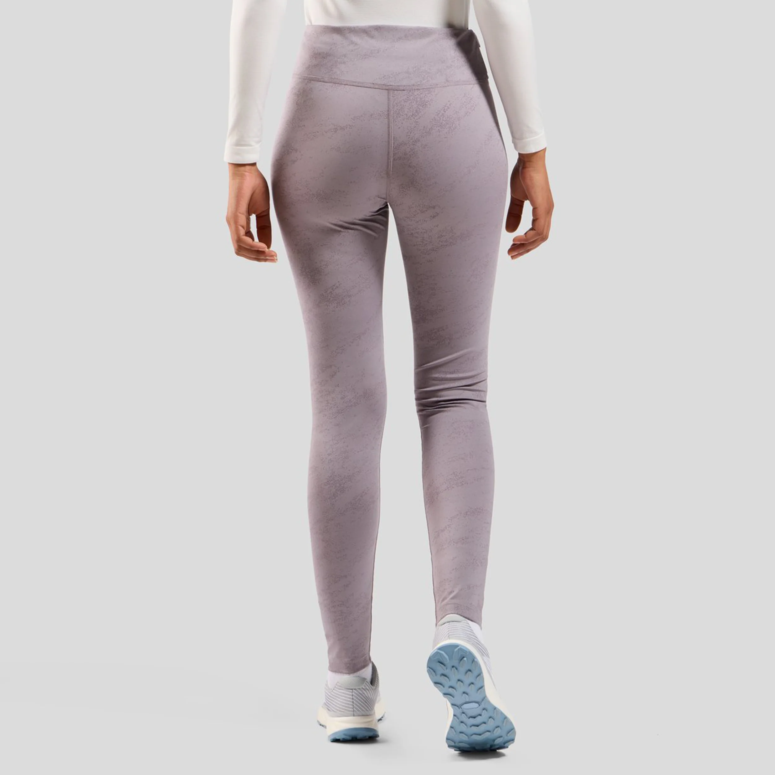 Zeroweight Print Reflective Lauftight Damen-Grau - Image 4